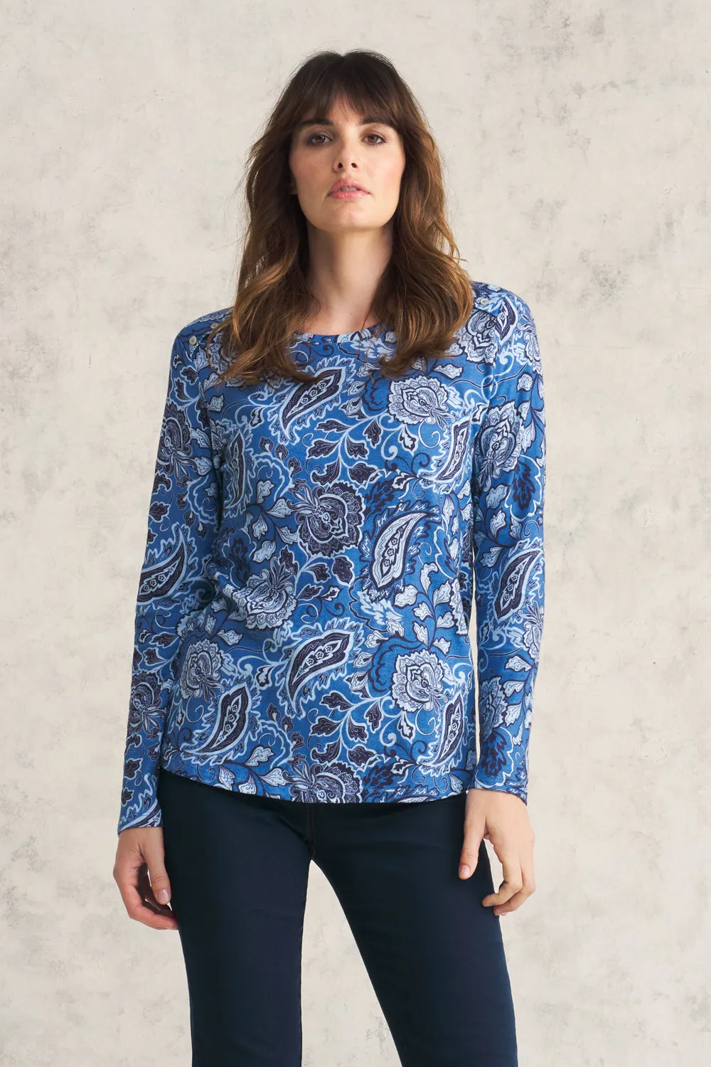 Abstract Paisley T-Shirt - Blue Paisley