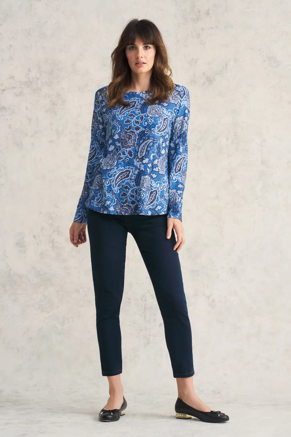 Abstract Paisley T-Shirt - Blue Paisley