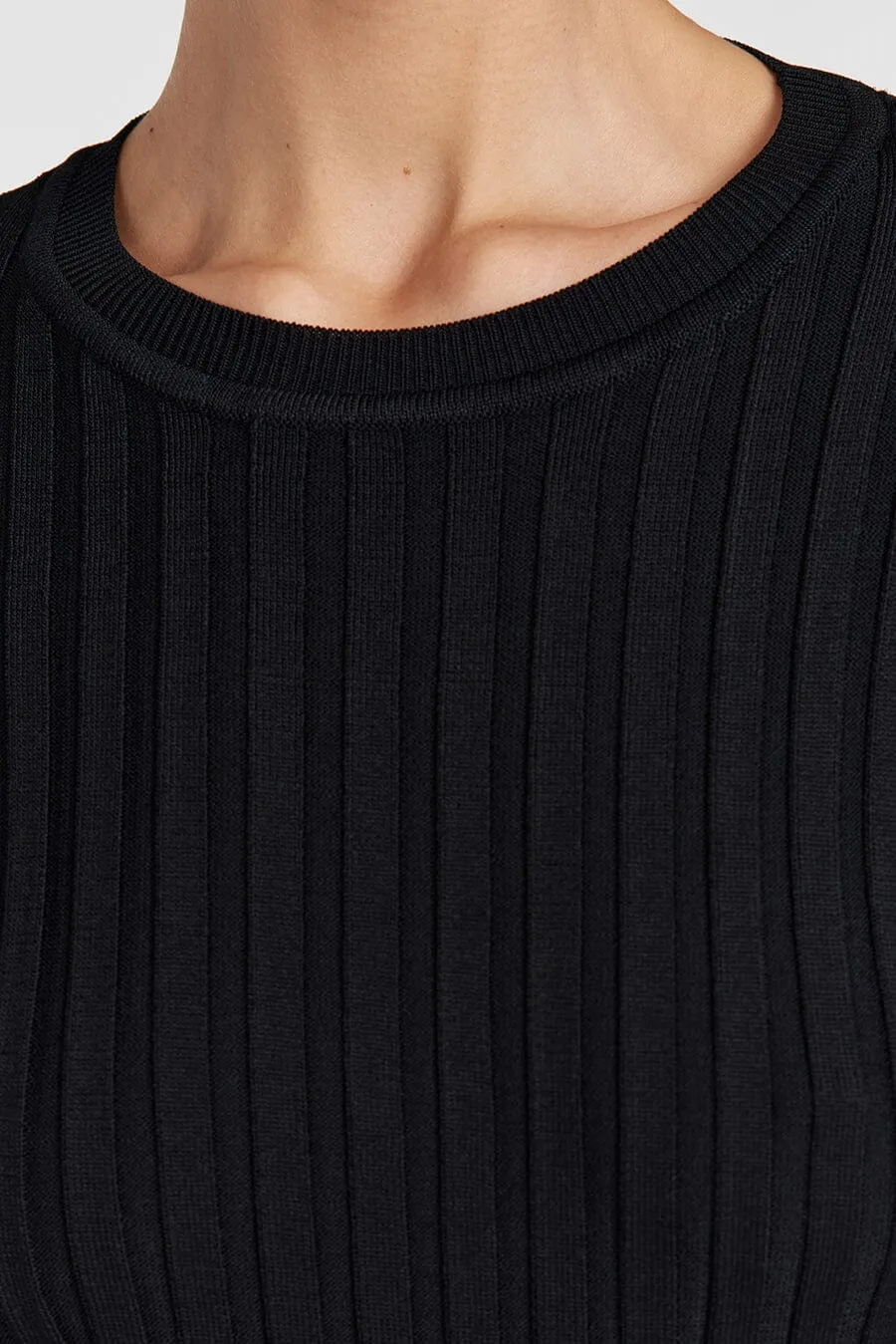 ADA BLACK LONG SLEEVE KNIT TOP