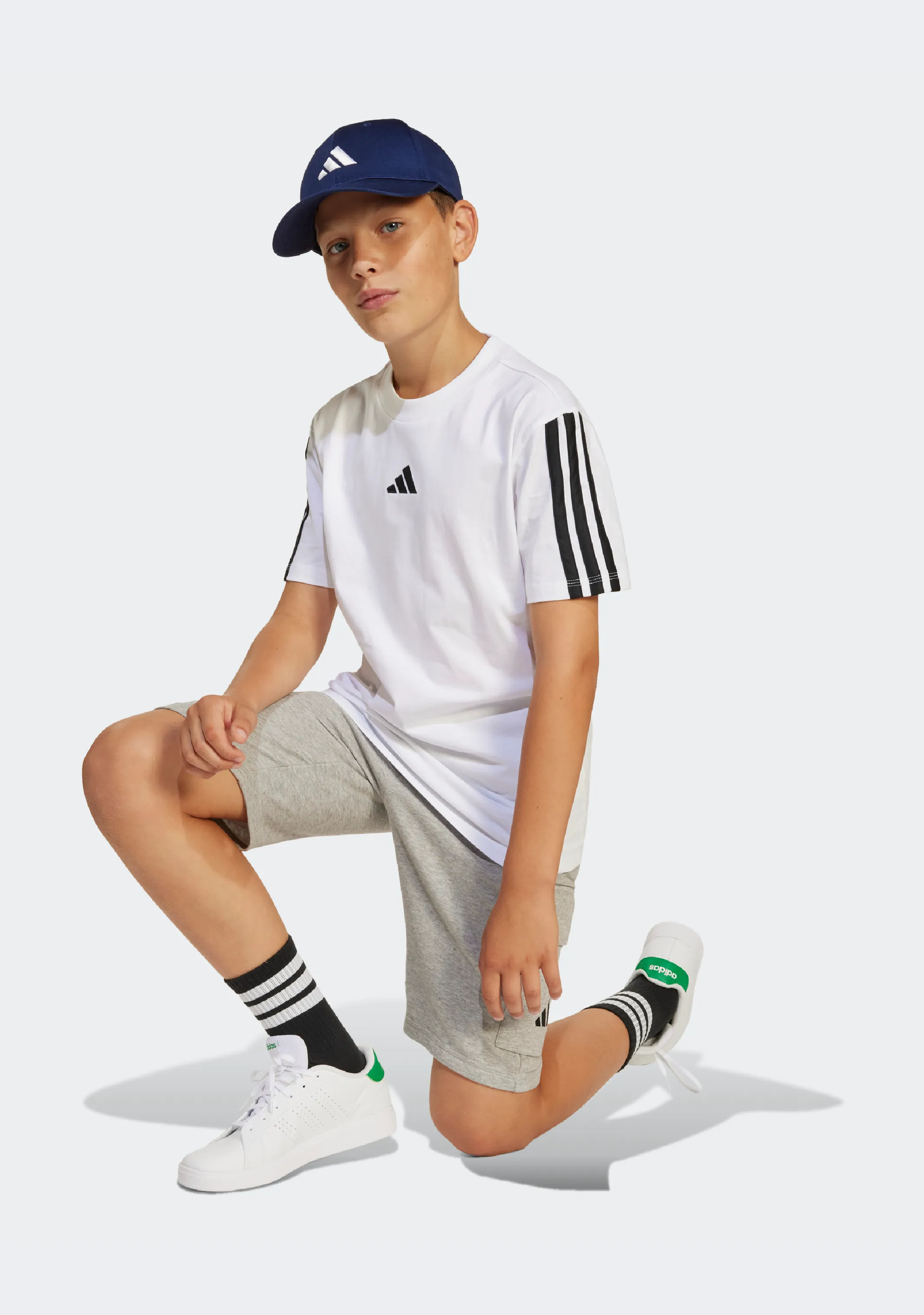 Adidas Kids' 3 Stripe Essentials Tee