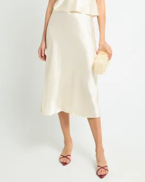 Alaia Silk Midi Skirt