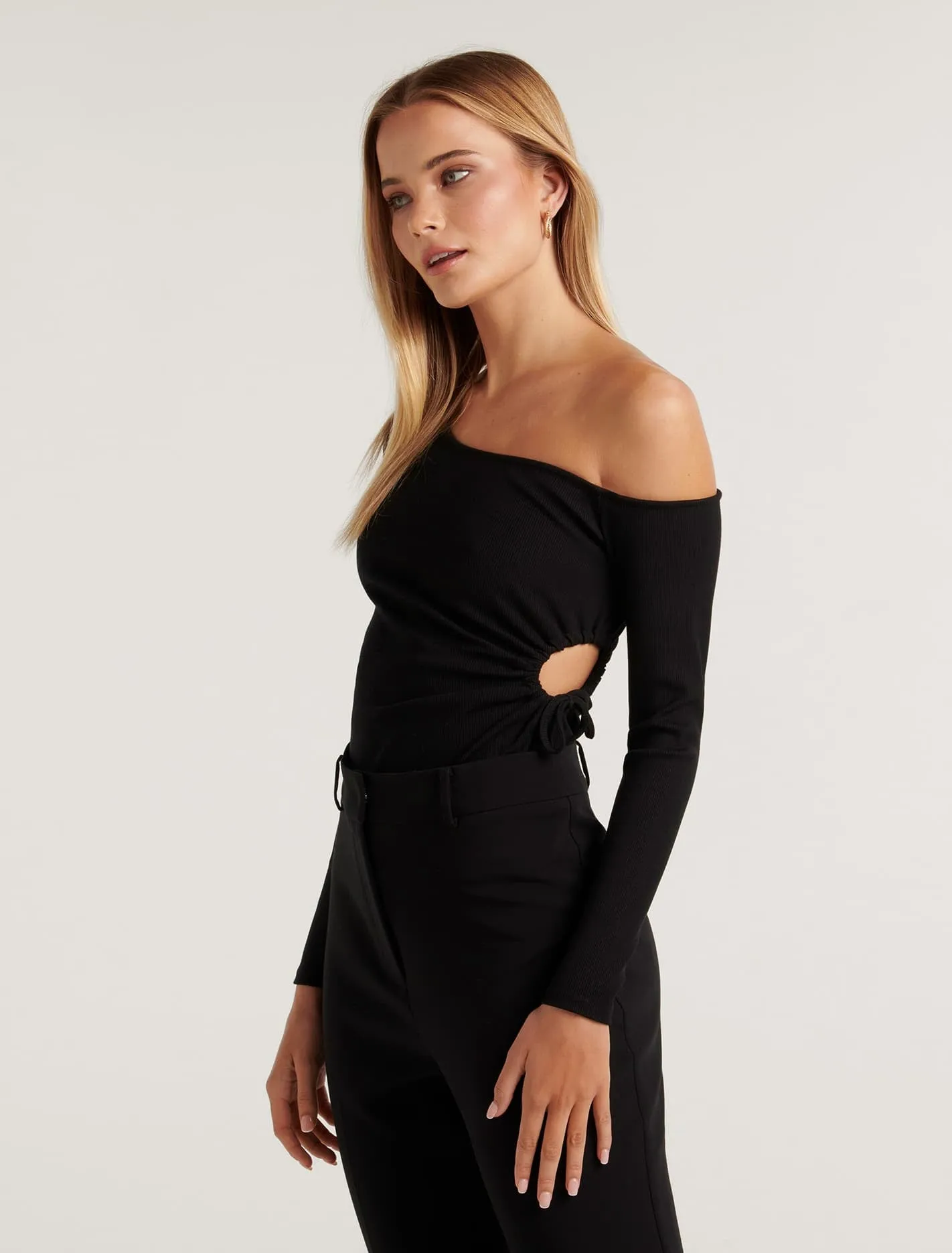 Allira Asym Cut Out Top