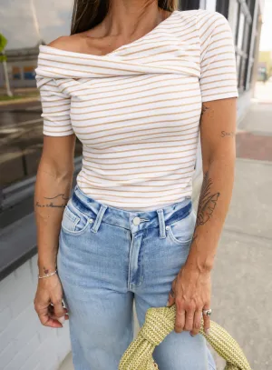 Amara Off Shoulder Striped Top