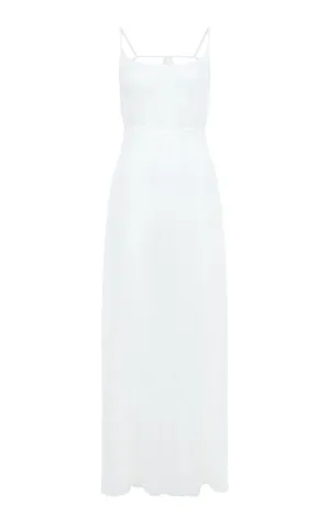Amir Slip Maxi Dress in Ivory Silk Gauze