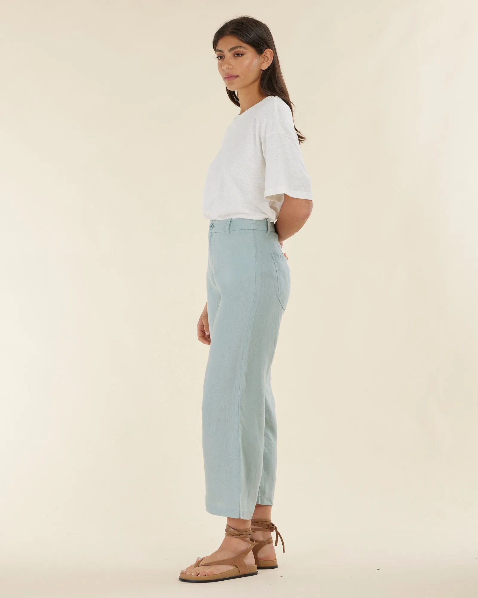 Barossa Linen Pant - Mint