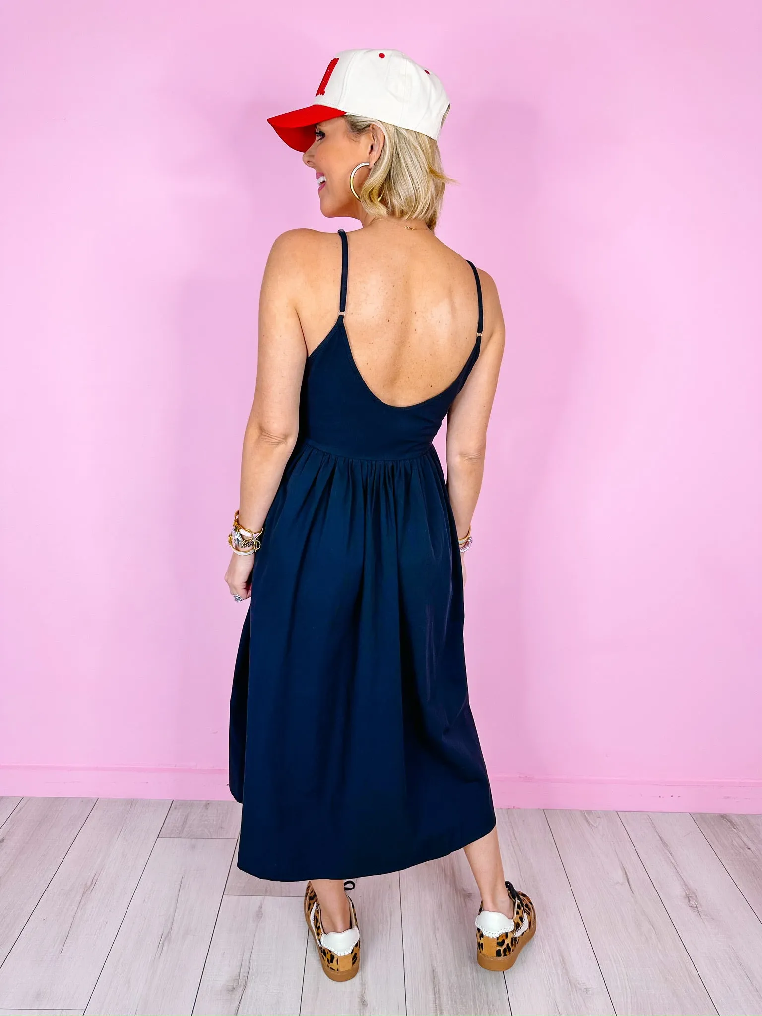 BETTER WITH A BOW MIDI DRESS - BLACK