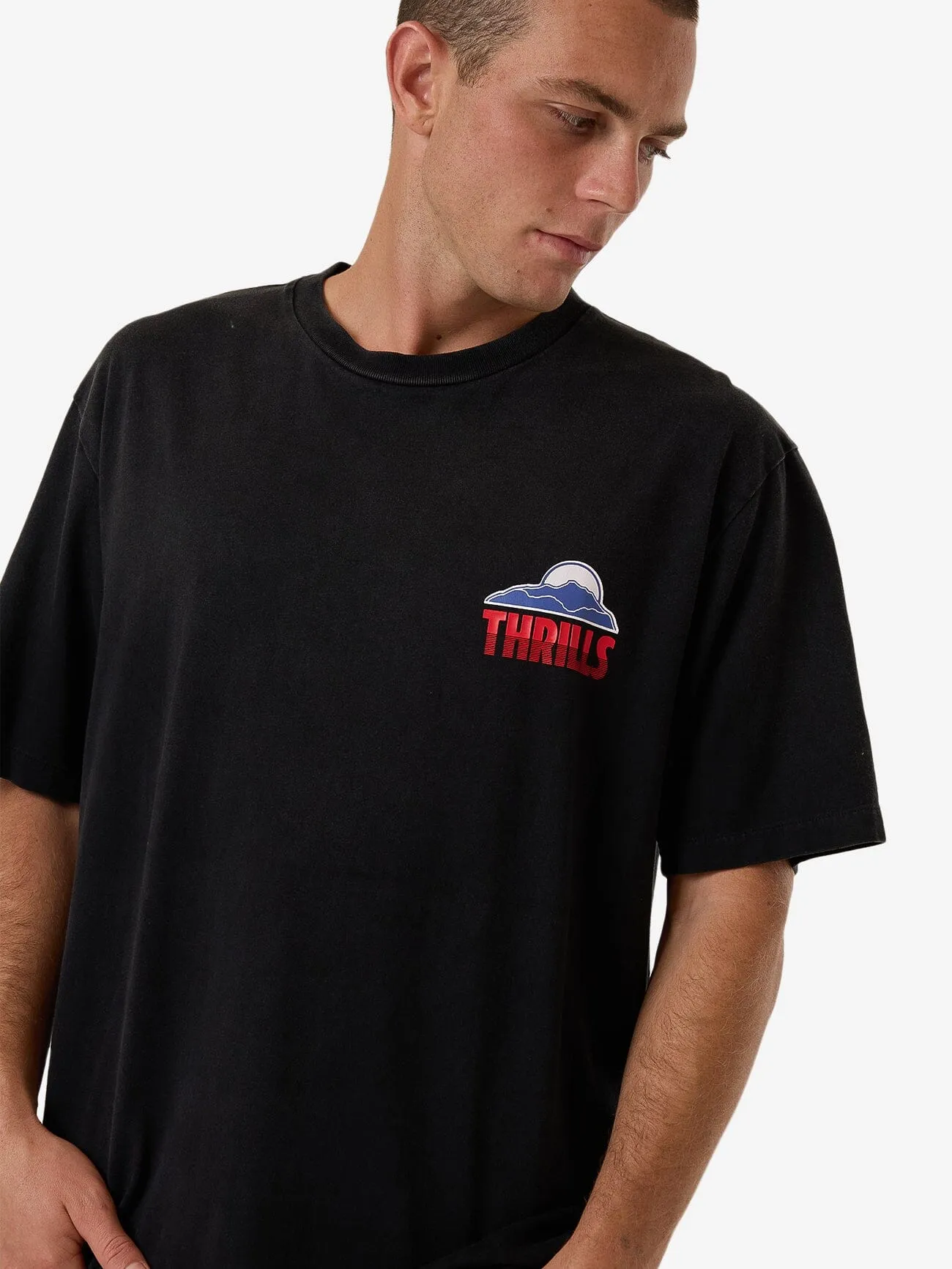 Beyond The Hills Oversize Fit Tee - Black Fade