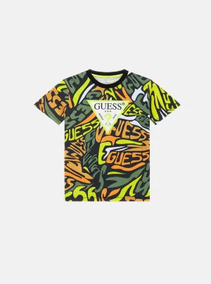 Black Multi Logo T-Shirt (7-16)