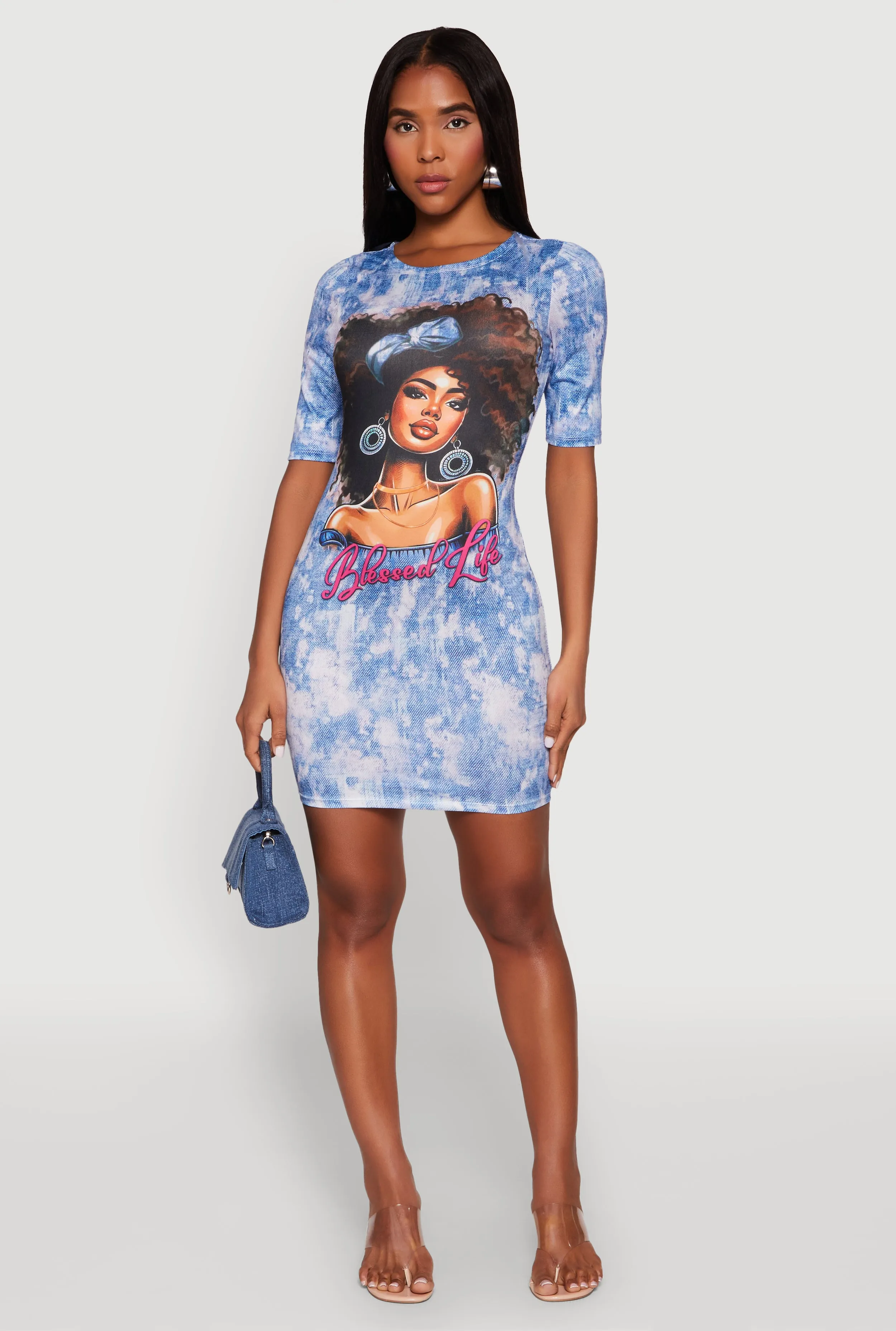 Blessed Life Graphic T Shirt Dress