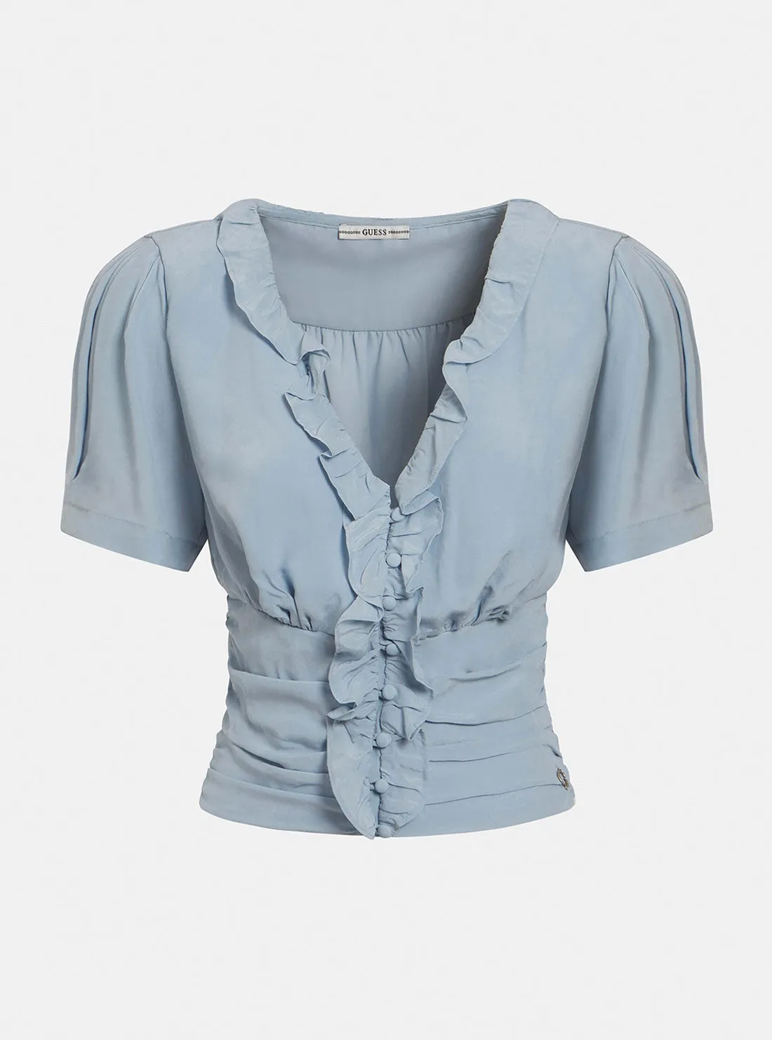 Blue Tiziana Frill Top