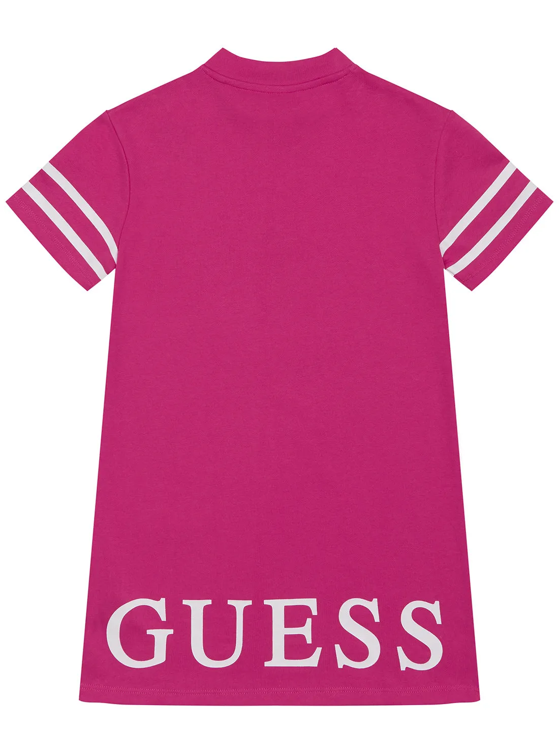 Bright Pink French Terry Short Sleeve Dress (8-16)