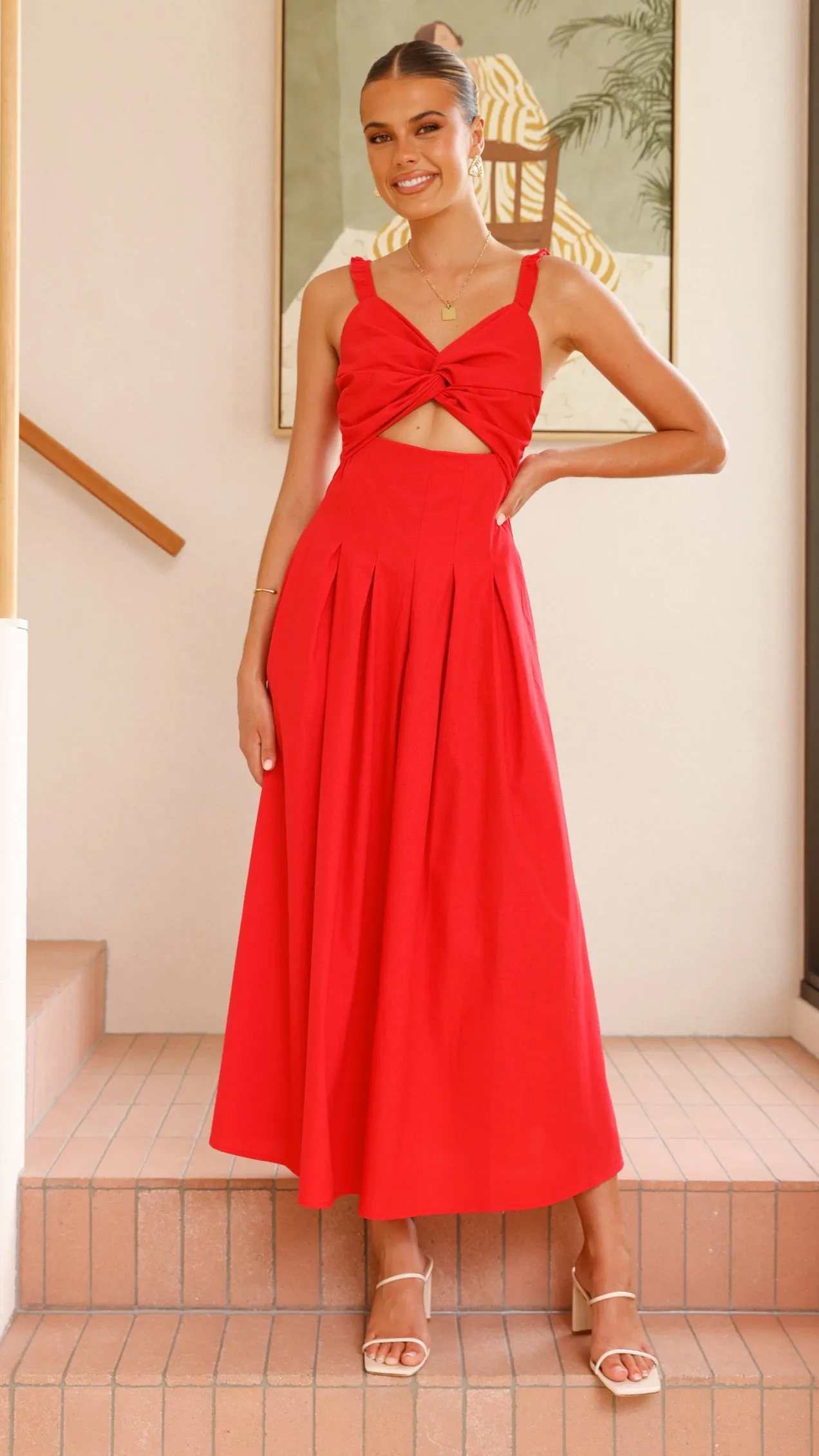 Bryce Maxi Dress - Red