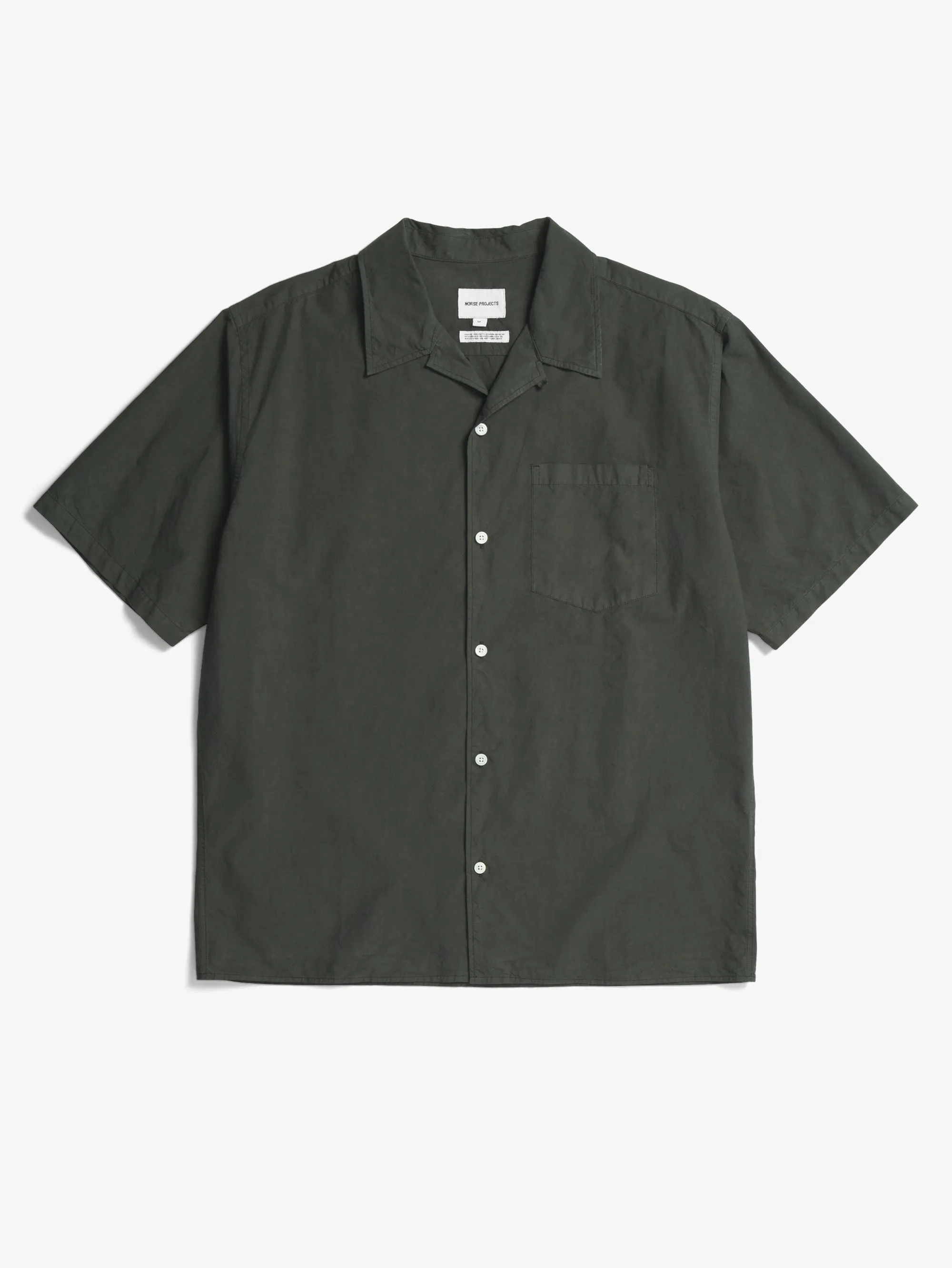 Camicia Casual in Popeline e Tencel Oliva