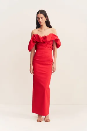 CAMPBELL OFF SHOULDER BUBBLE MAXI DRESS - GOJI