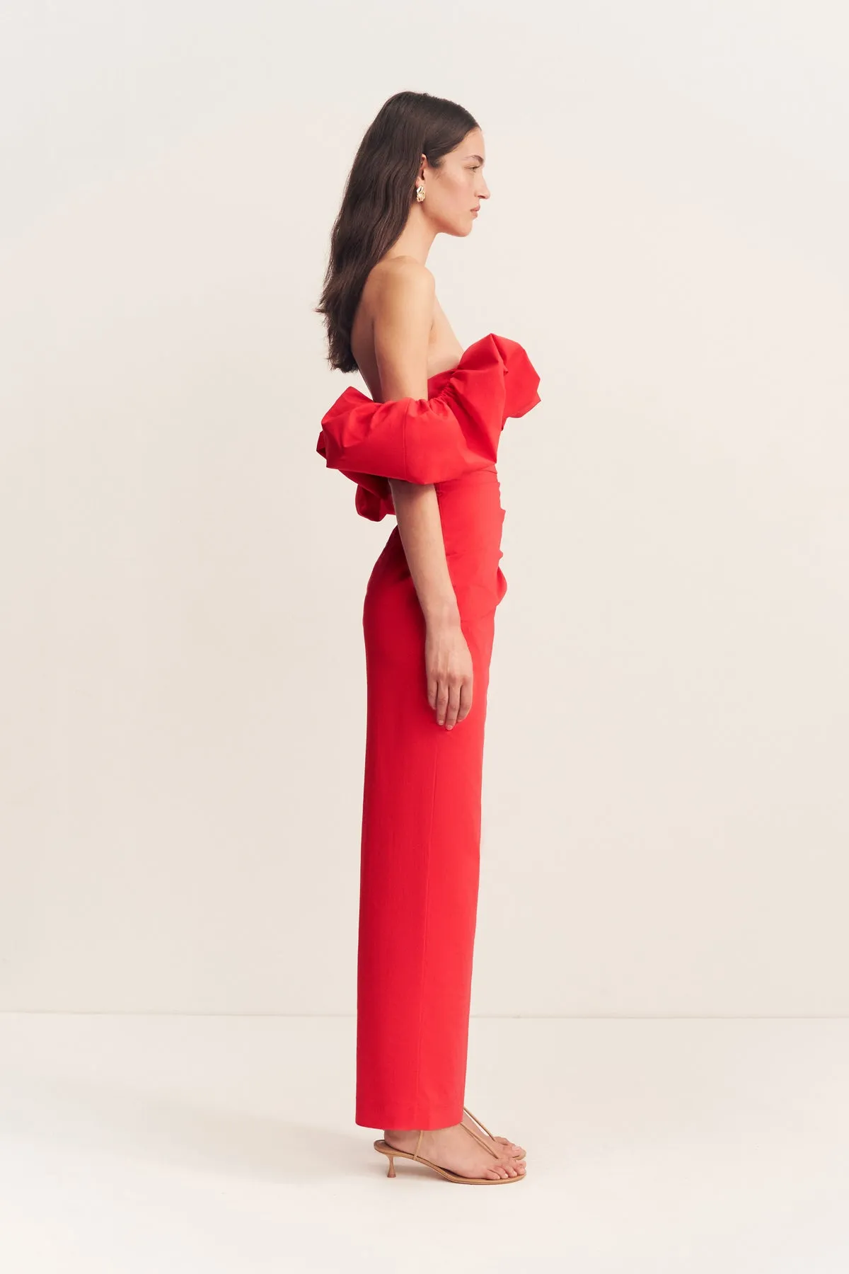 CAMPBELL OFF SHOULDER BUBBLE MAXI DRESS - GOJI