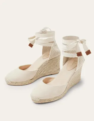 Cassie High Espadrille Wedges-Oatmeal