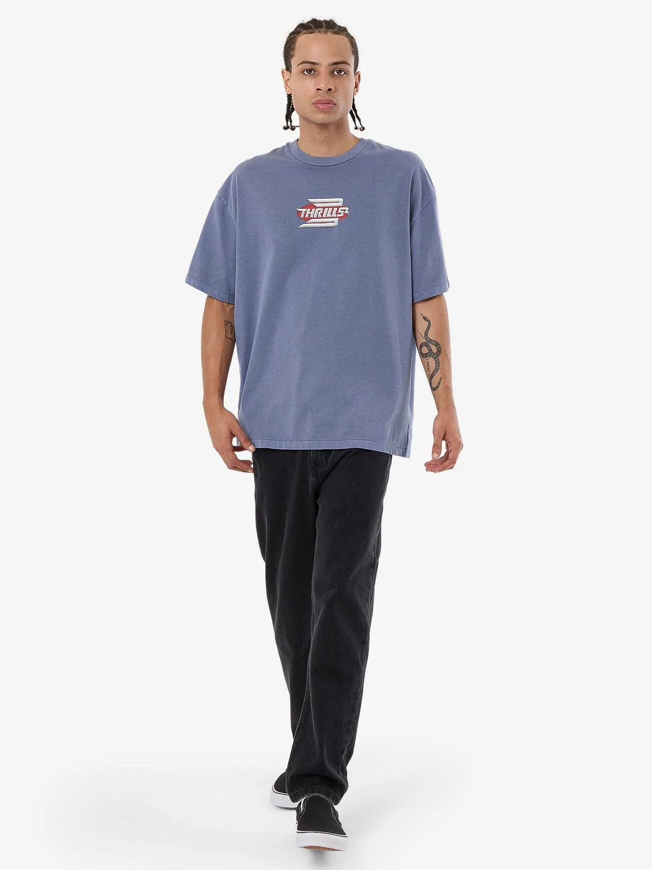 Chrome Steadfast Merch Fit Tee - Folkstone Grey