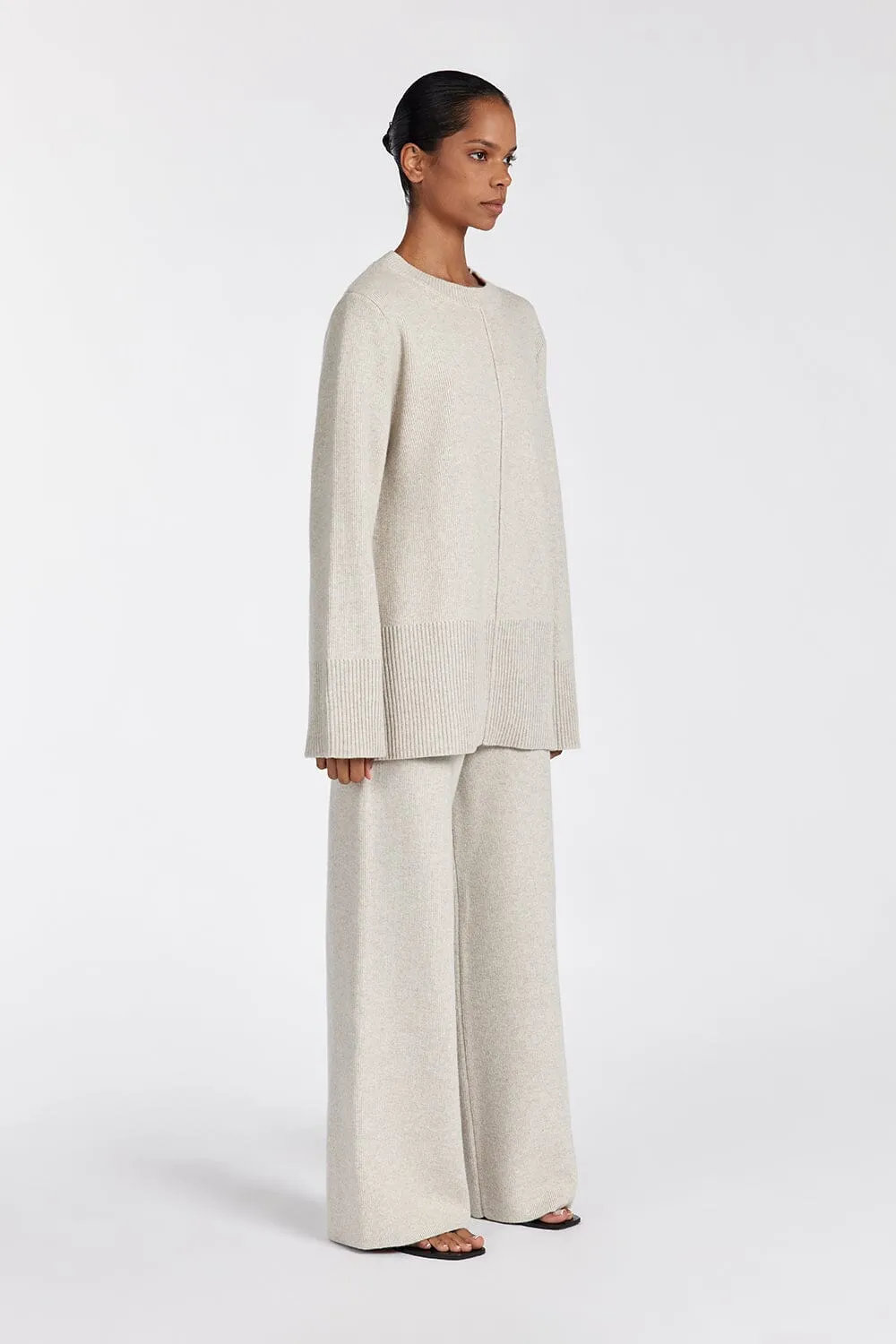 CLEMENCE OAT MARLE KNIT PANT
