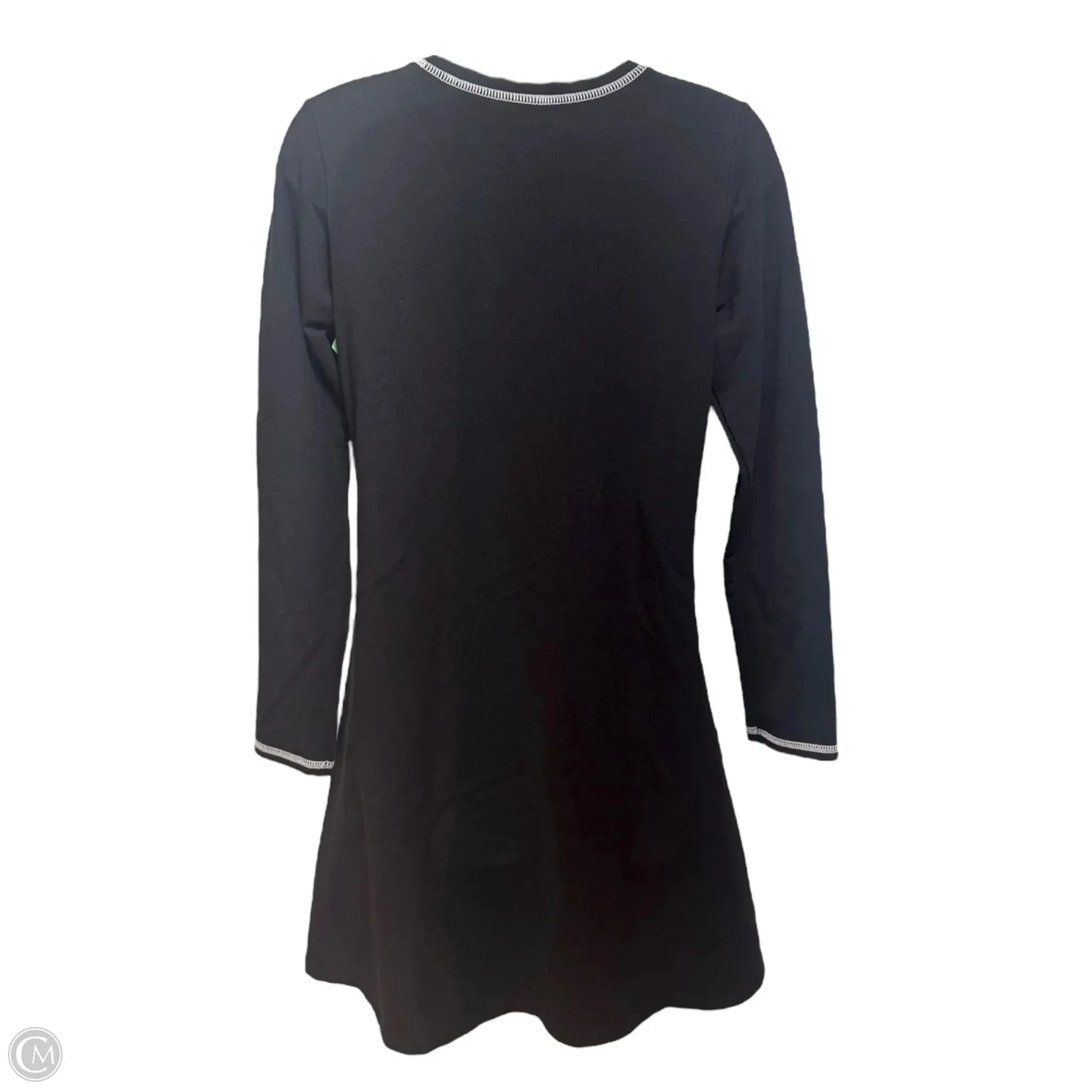 Contrast Stitch Dress Casual Short By Spartina In Black, Size: S