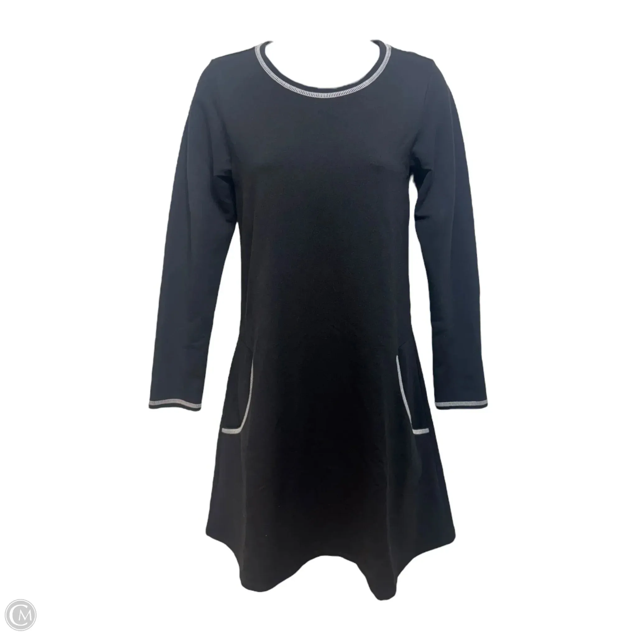 Contrast Stitch Dress Casual Short By Spartina In Black, Size: S