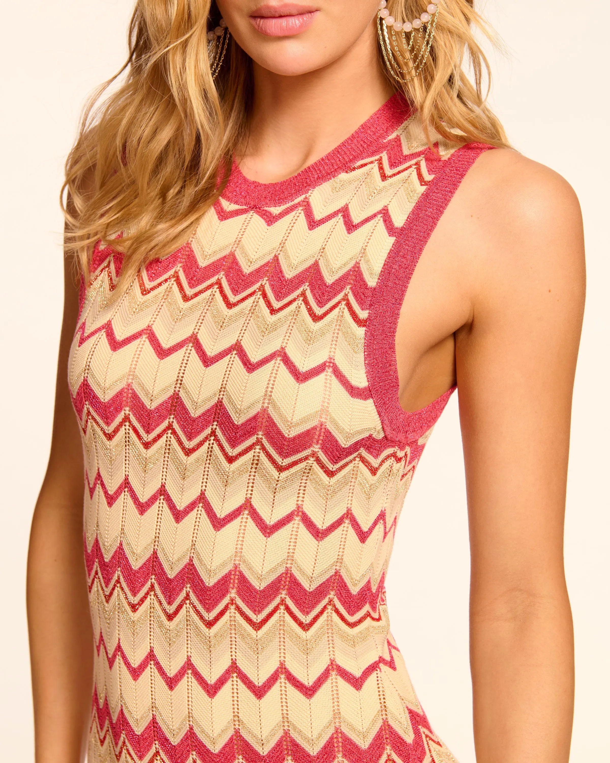 Declan Metallic Knit Midi Dress