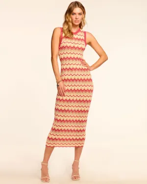 Declan Metallic Knit Midi Dress