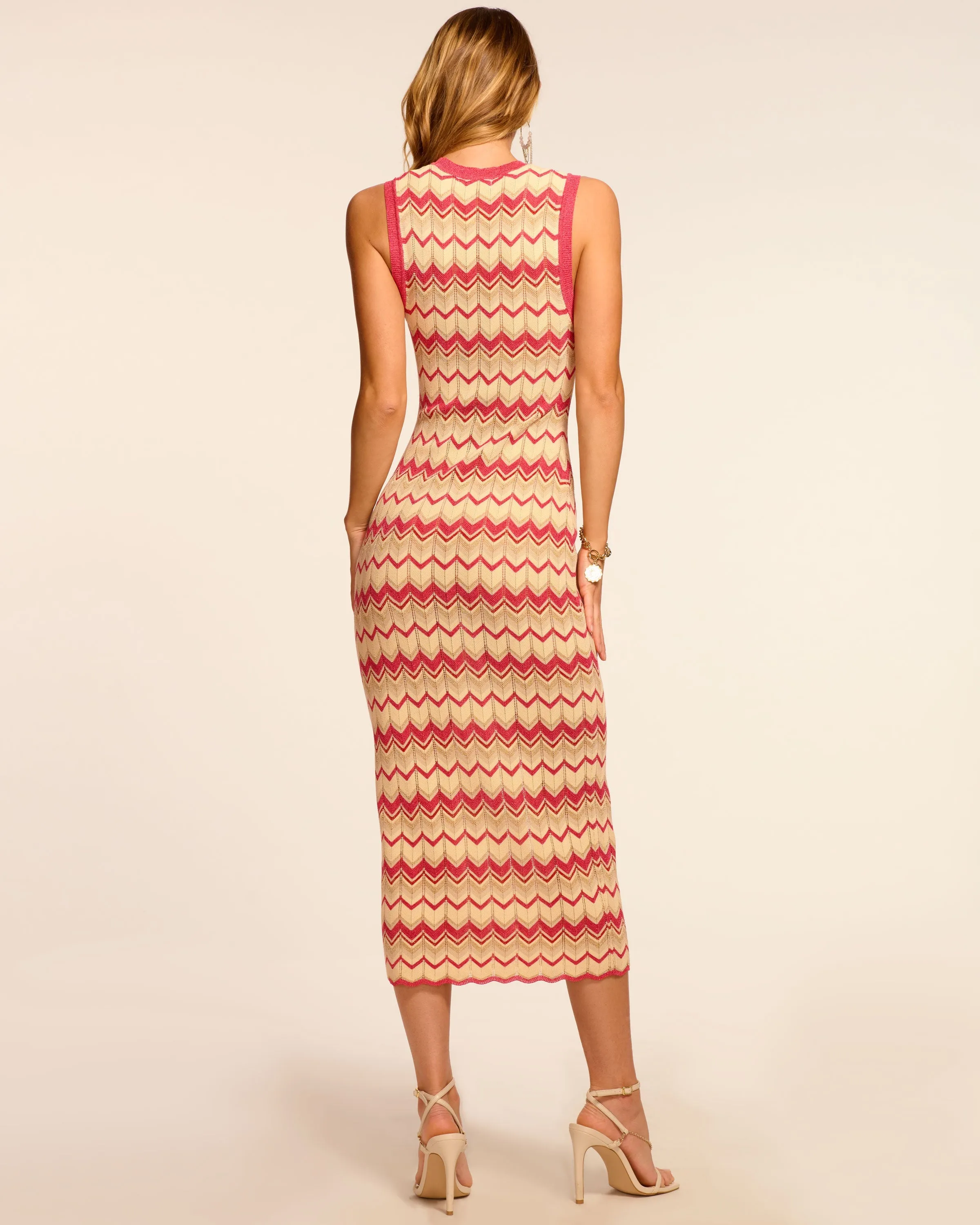Declan Metallic Knit Midi Dress
