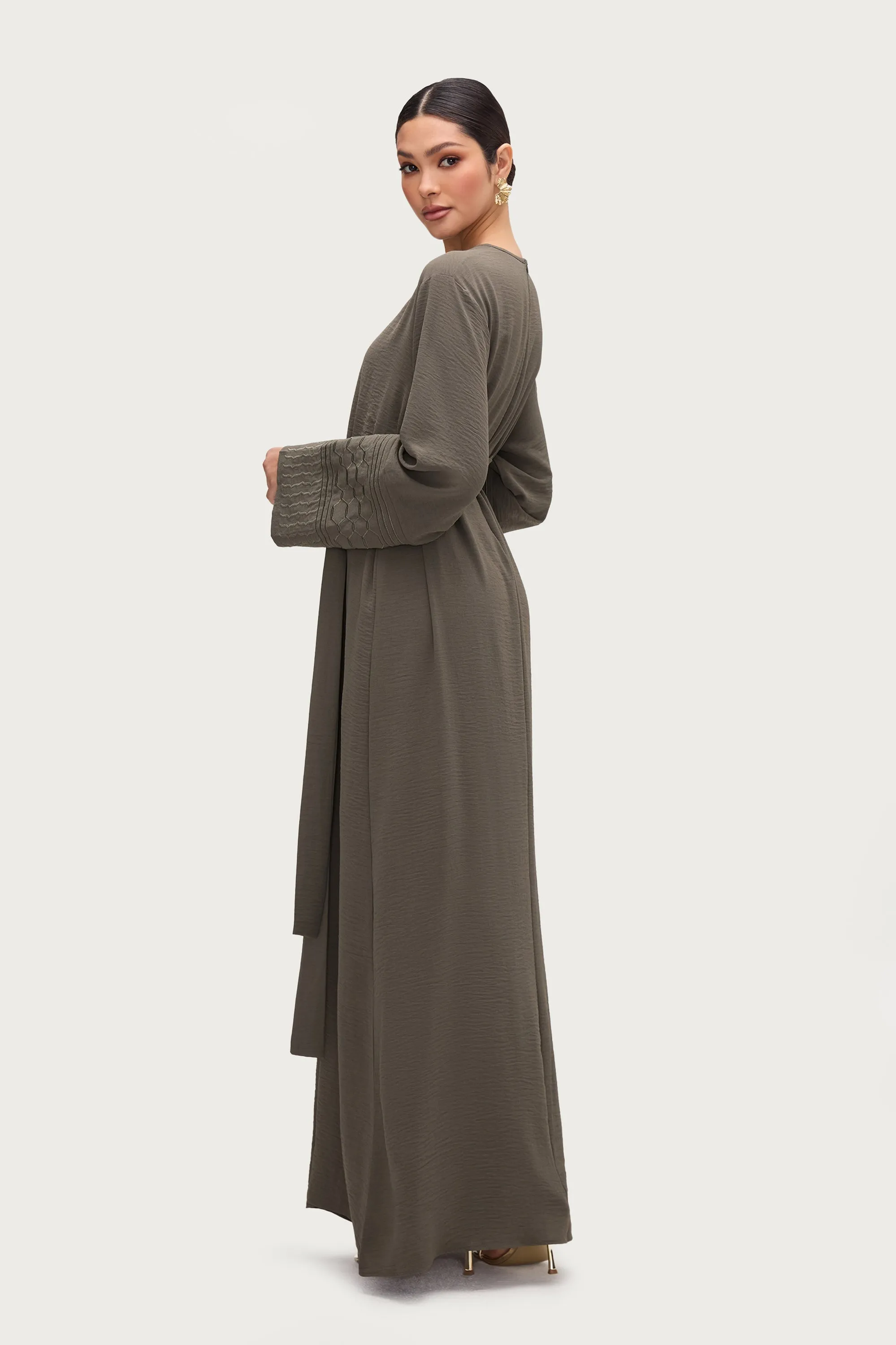 Dima Embroidered Maxi Dress - Sage