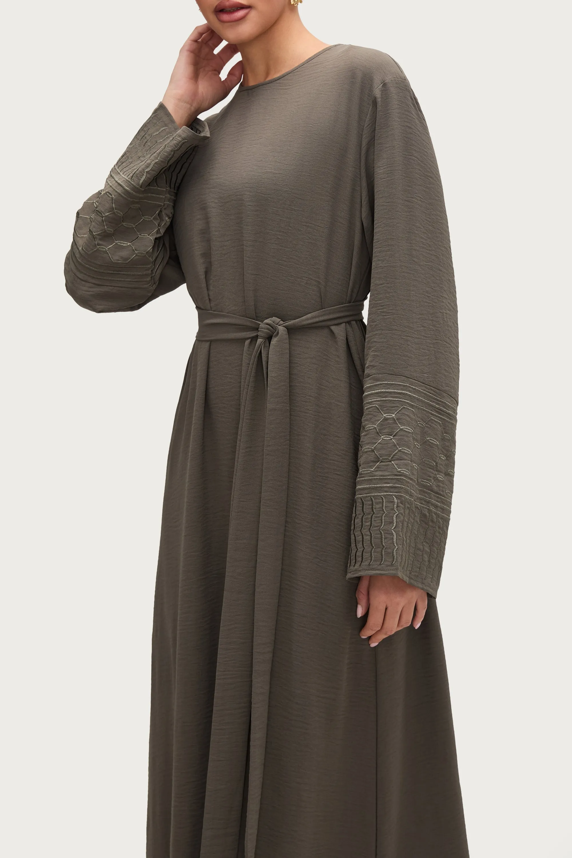 Dima Embroidered Maxi Dress - Sage
