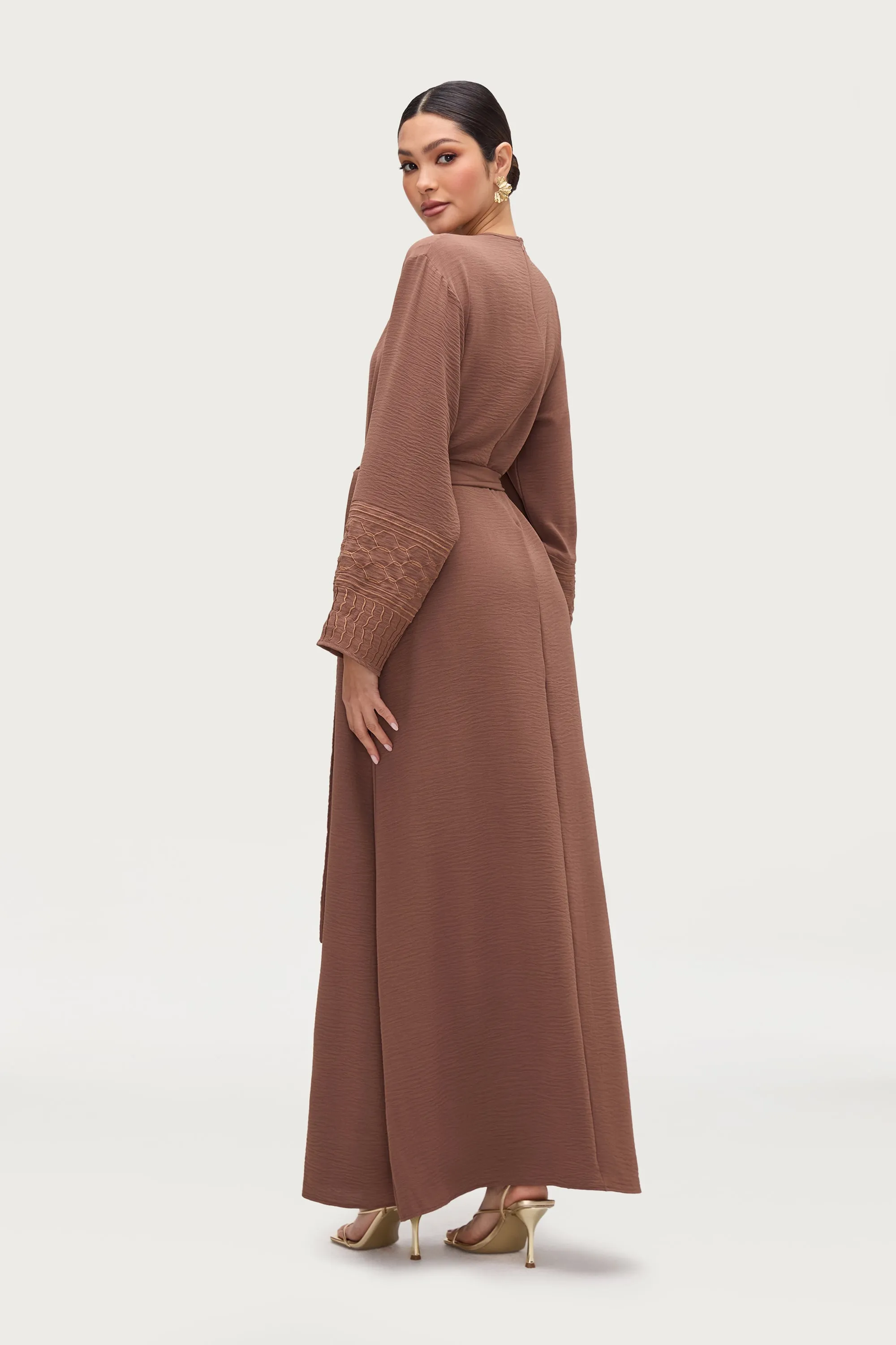 Dima Embroidered Maxi Dress - Truffle