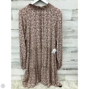 Dress Casual Midi By Clothes Mentor In Brown, Size: 2x