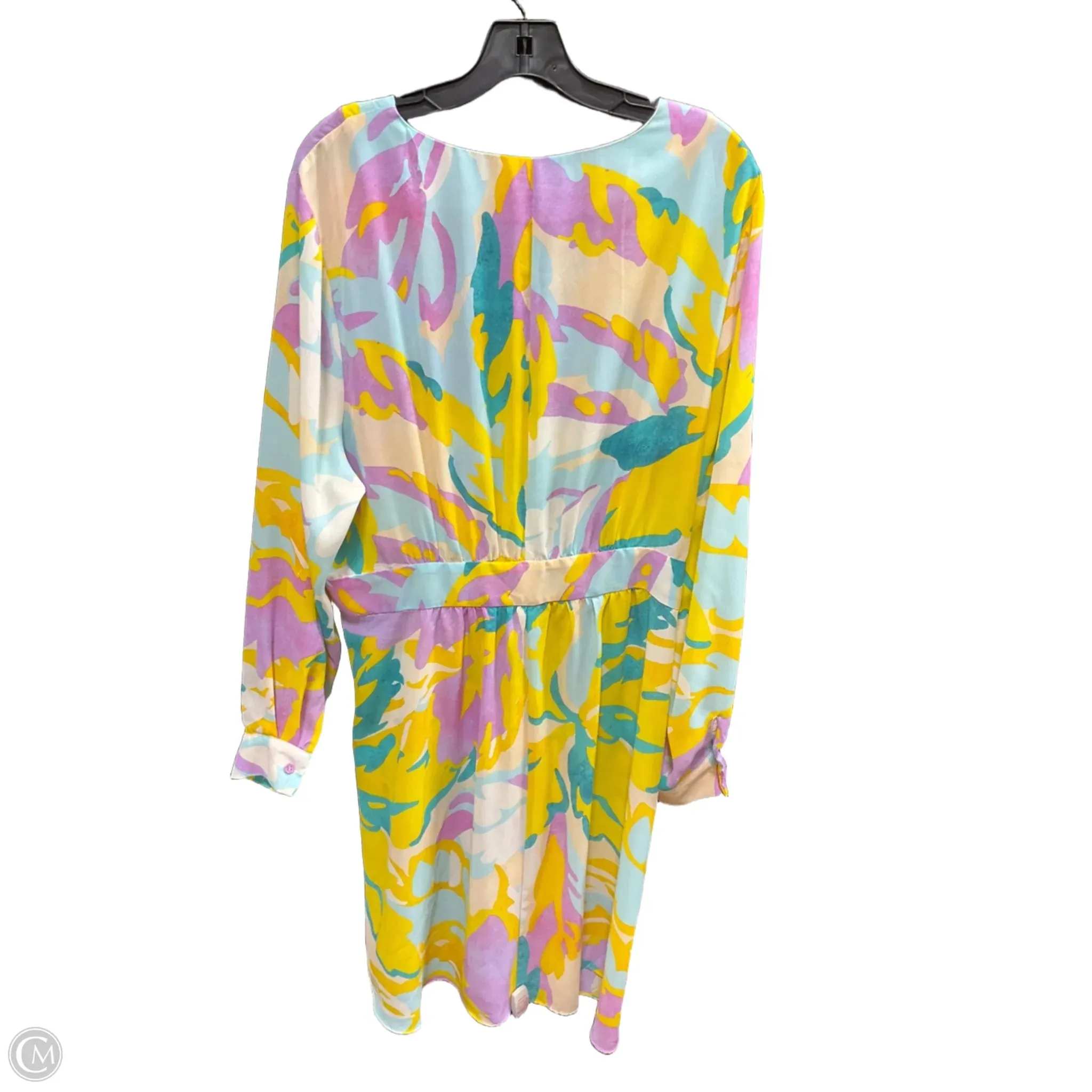 Dress Casual Short By City Chic In White & Yellow, Size: 18