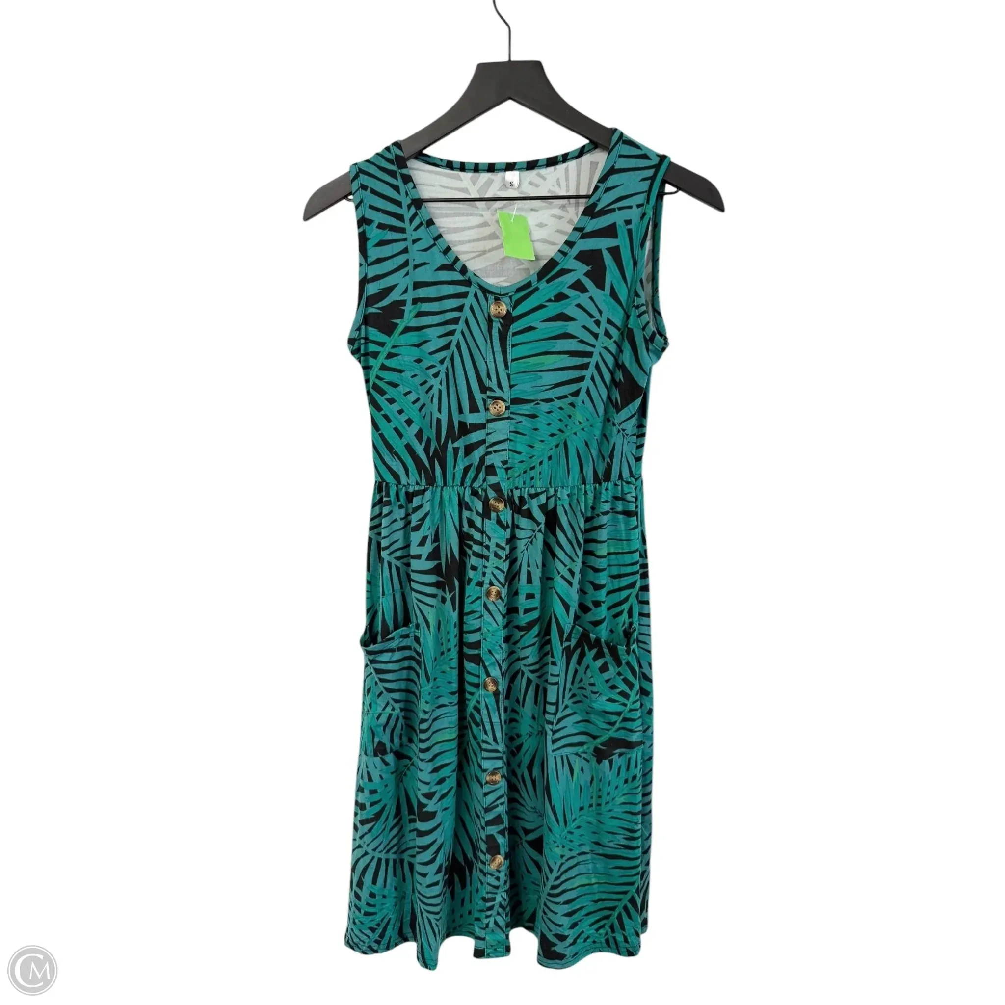 Dress Casual Short By Cmf In Black & Green, Size: S
