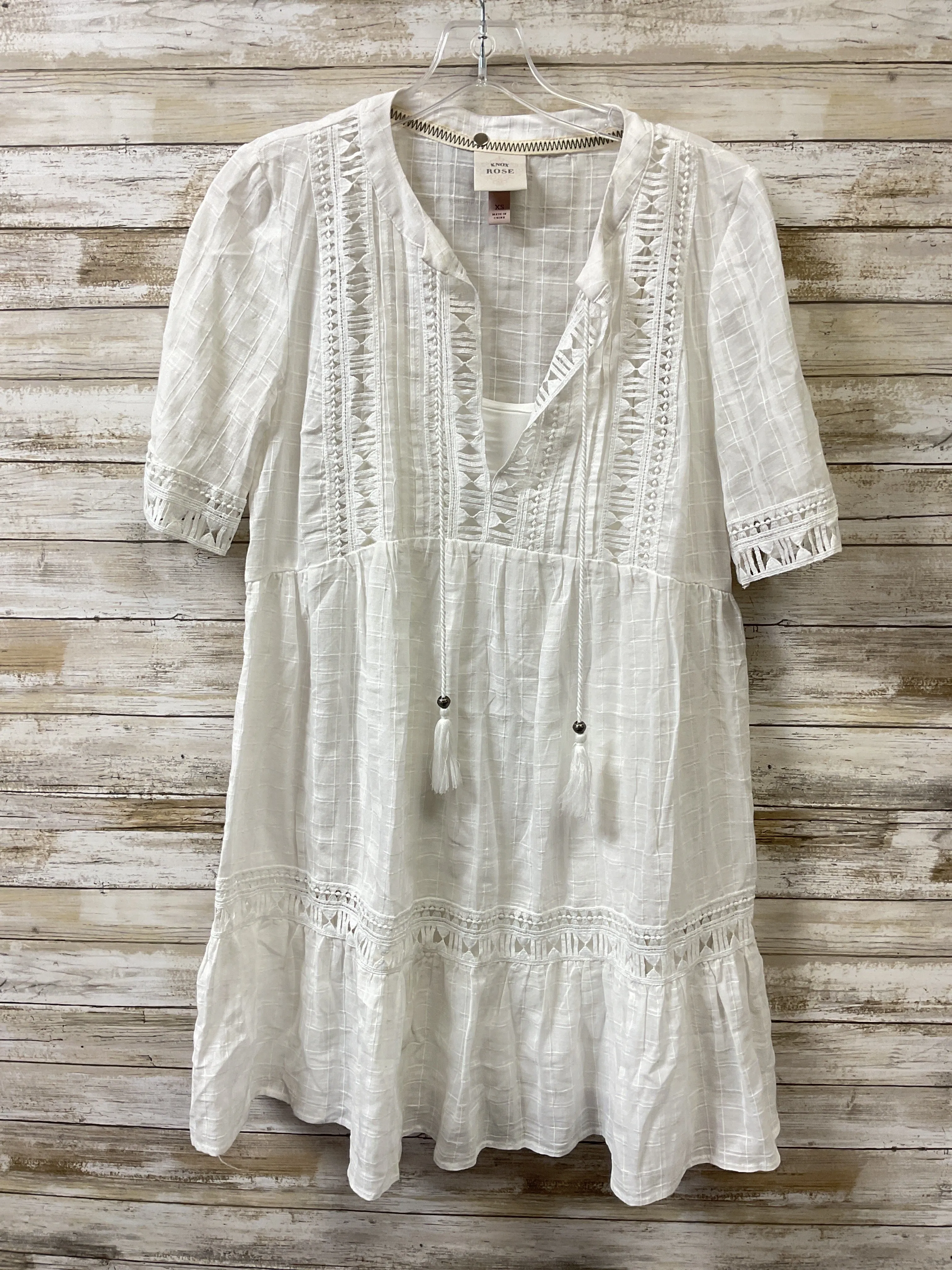 Dress Casual Short By Knox Rose In White, Size:Xs