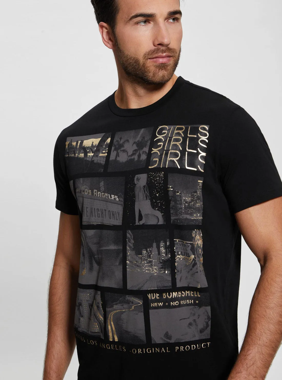 Eco Black Short Sleeve LA T-Shirt