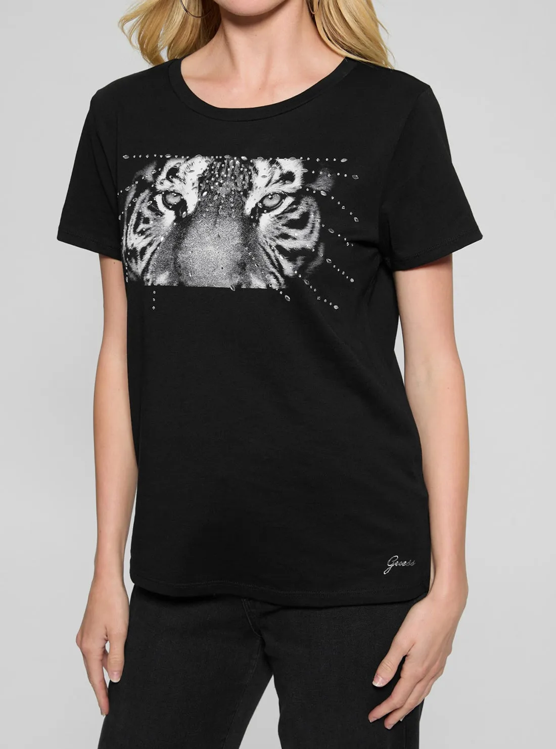 Eco Black Tiger Eyes T-Shirt