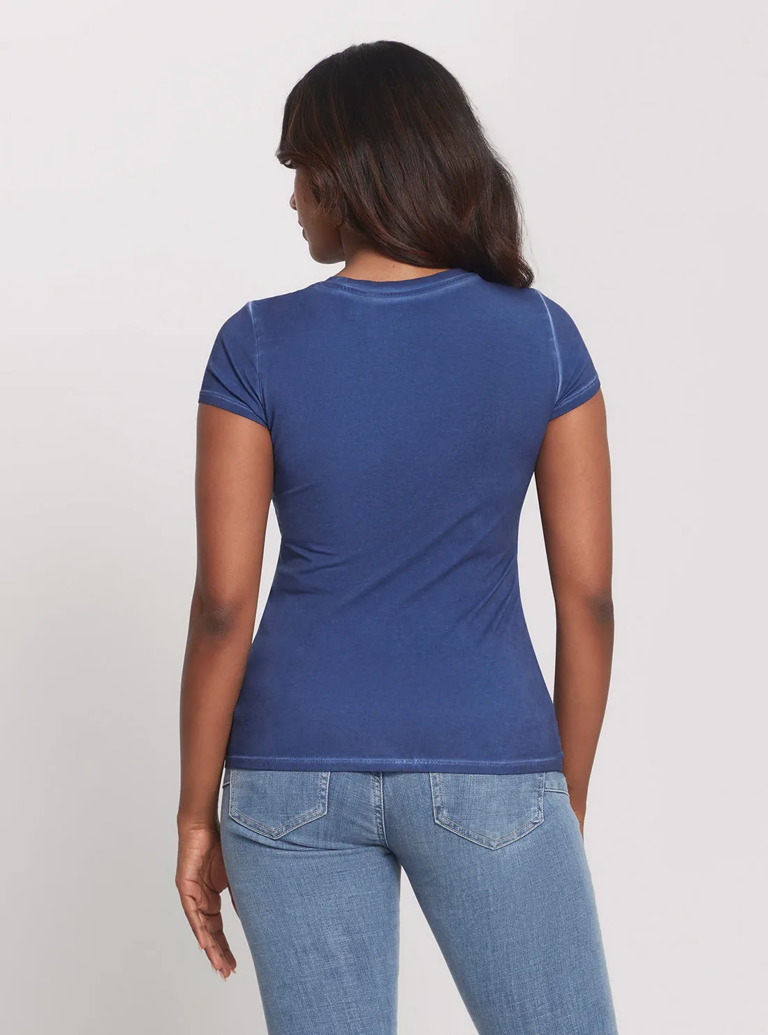 Eco Blue G-Crest Eyelet Logo T-Shirt
