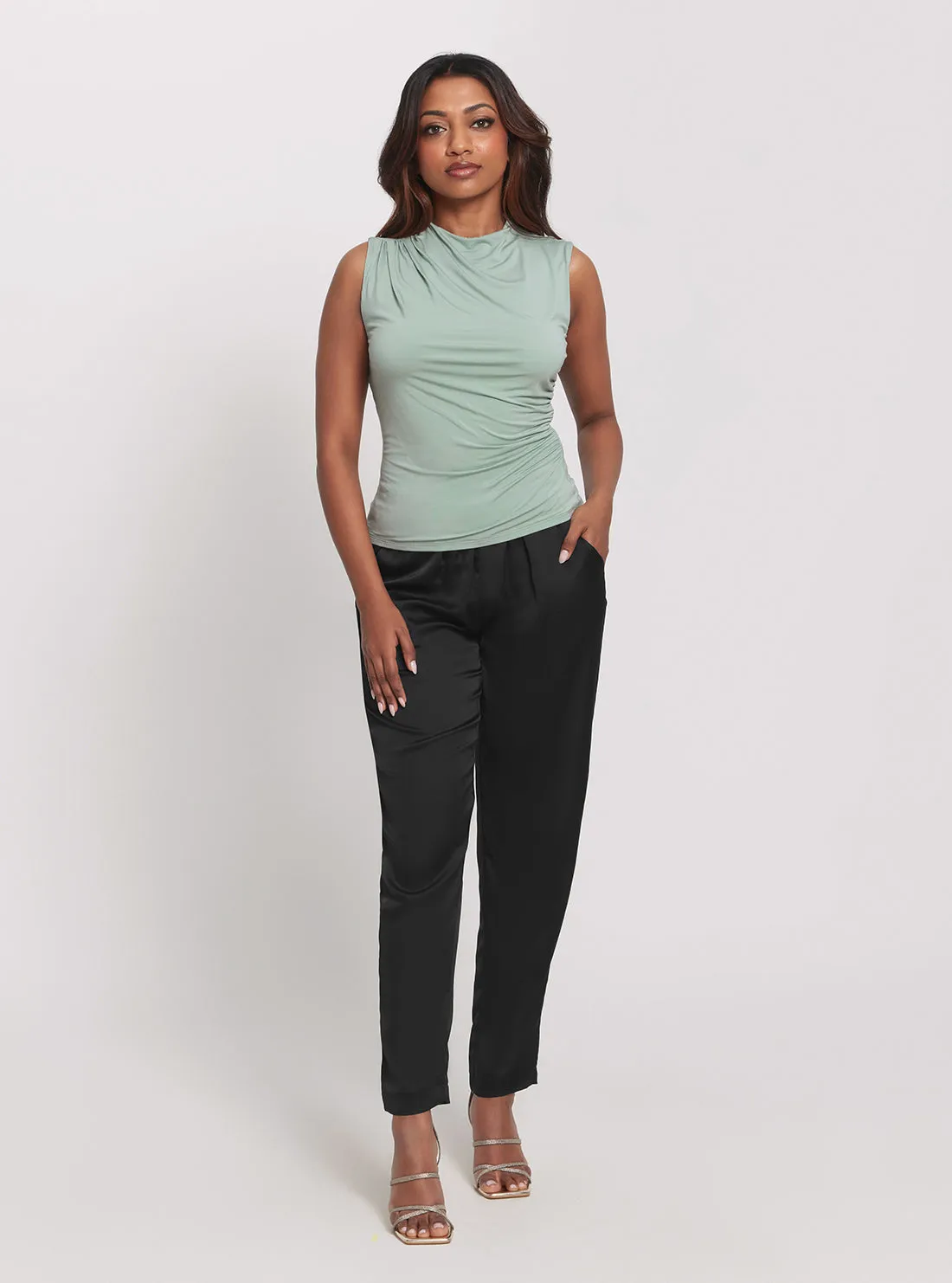 Eco Green Funnel Neck Marla Top