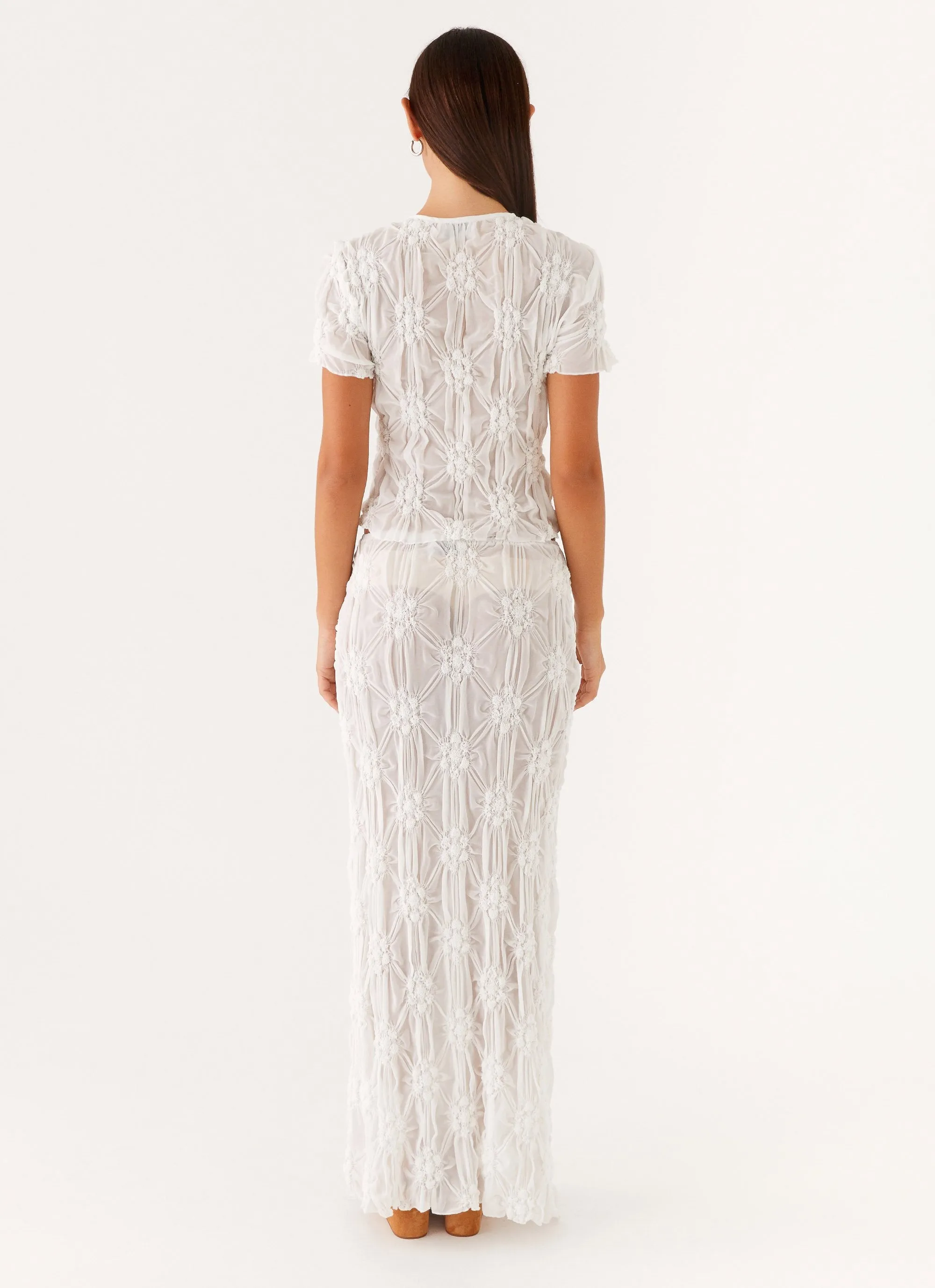 Effortlessly Low Rise Maxi Skirt - Ivory
