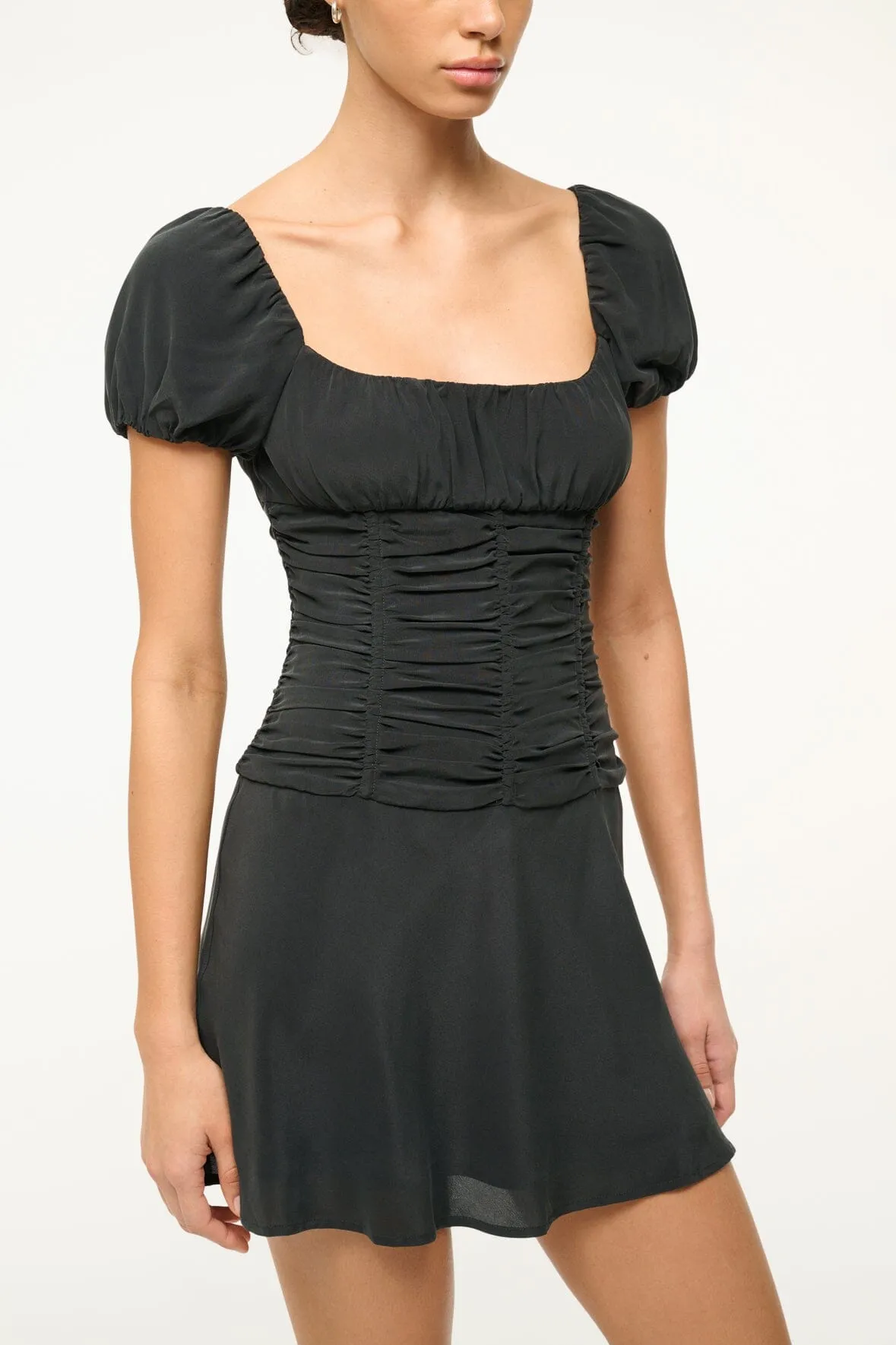 ELBA MINI SILK DRESS | BLACK