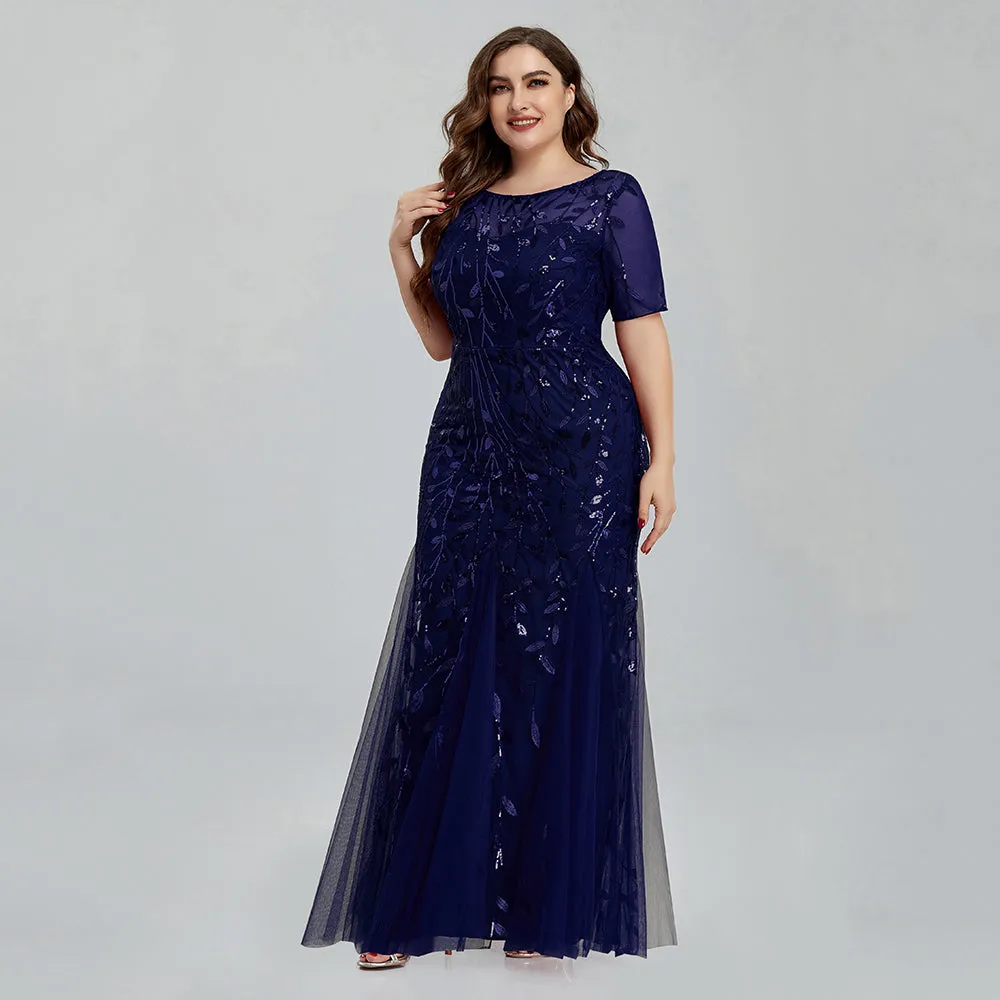 Elegant Party Sequin Mesh Formal Evening Tulle Dresses