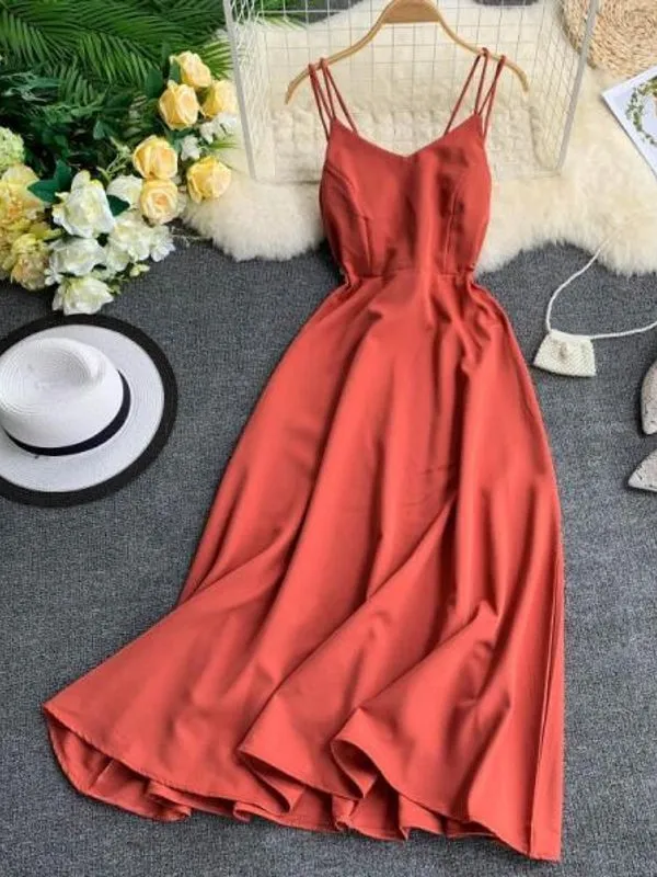 Emerald Green Maxi Dress Cotton Strap Long Women In Sexy Dress