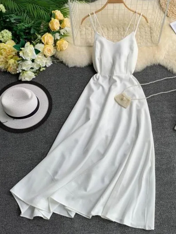 Emerald Green Maxi Dress Cotton Strap Long Women In Sexy Dress