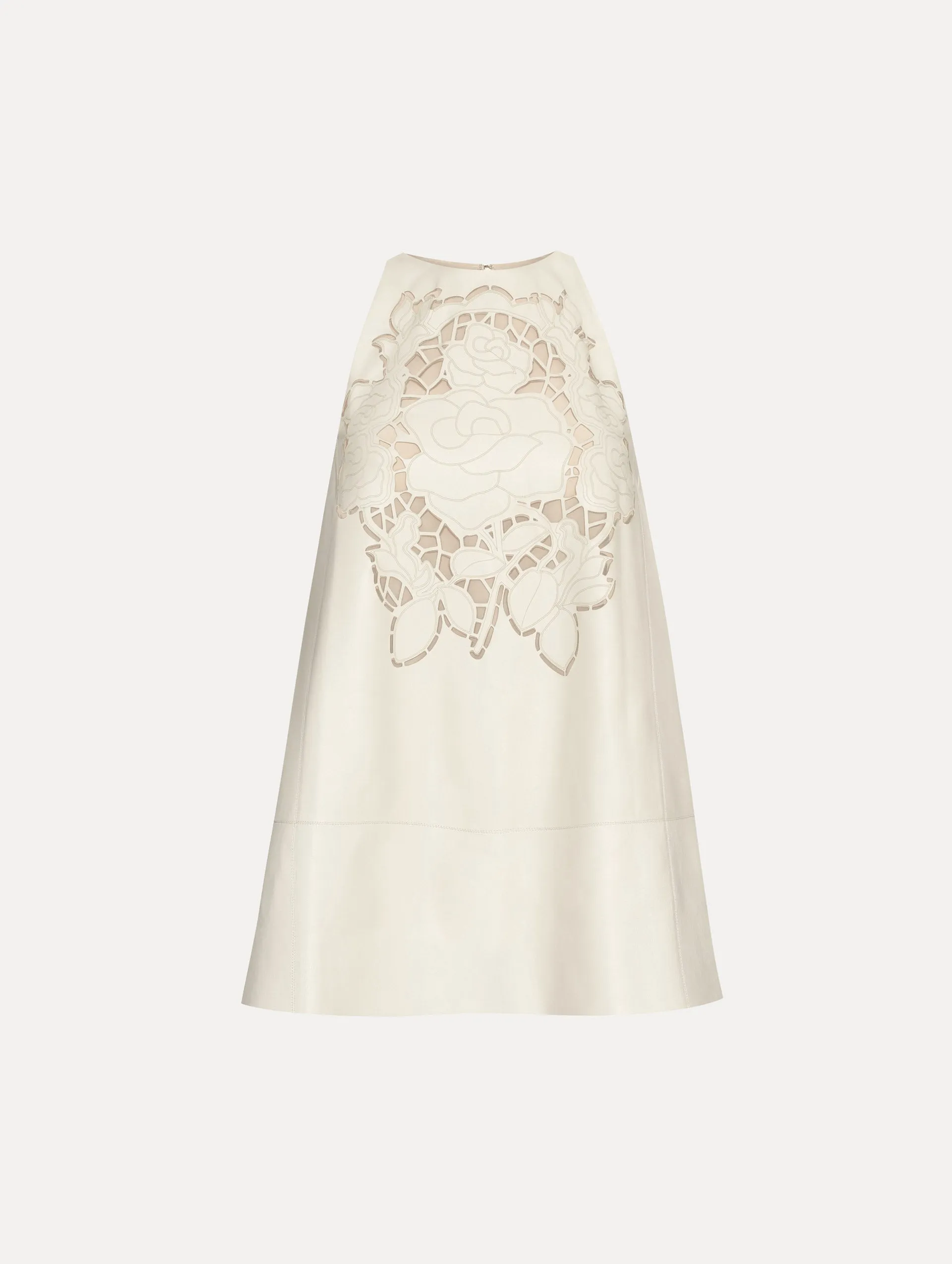 English Rose Cutout Leather Dress