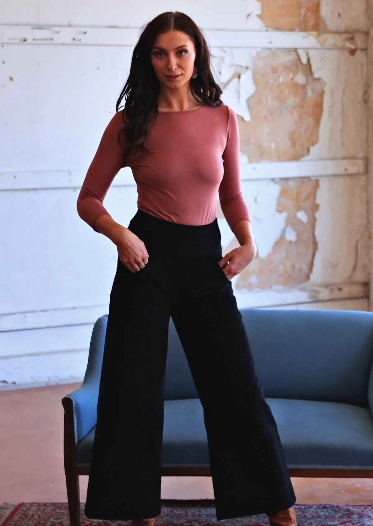 Esta Corduroy Pants Black