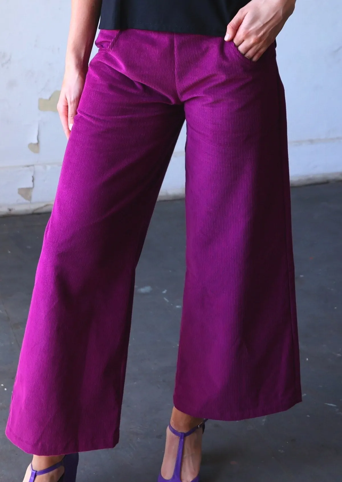 Esta Corduroy Pants Plum Caspia