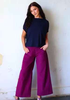 Esta Corduroy Pants Plum Caspia