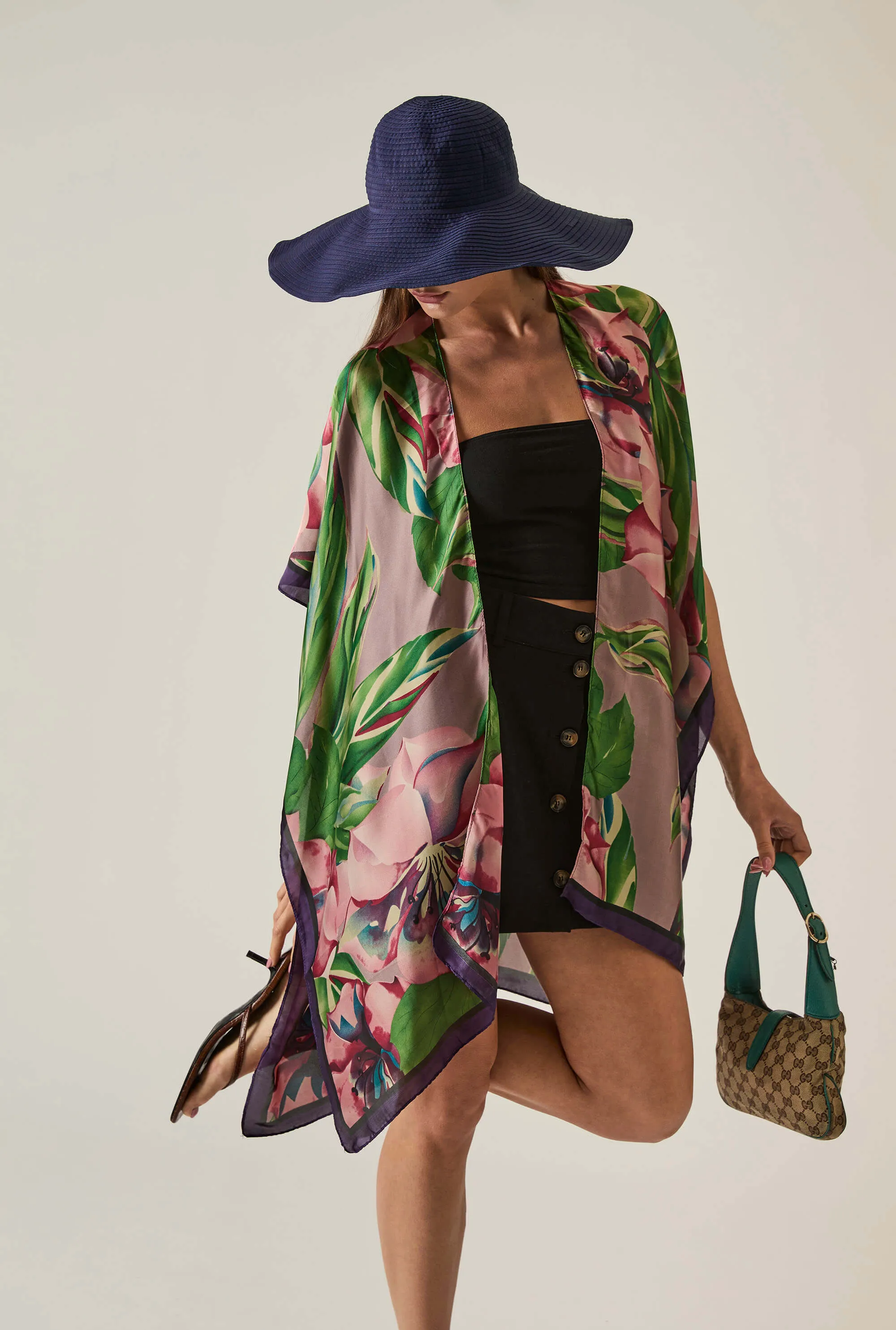 Floral Green Kaftan