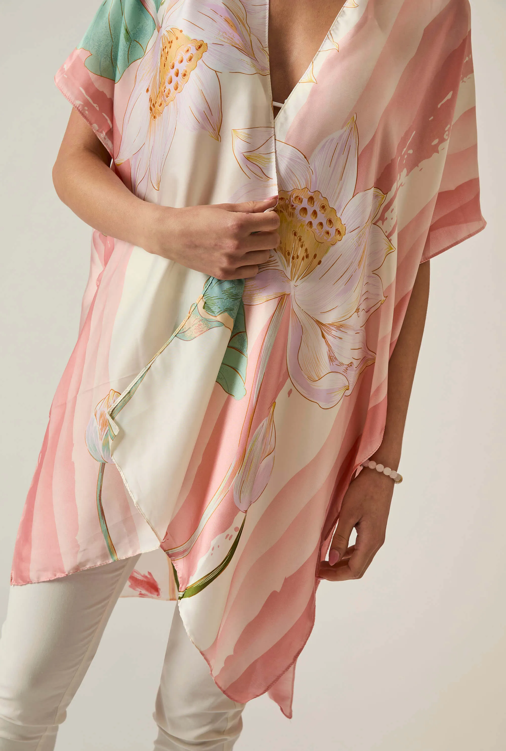 Floral Peach Kaftan