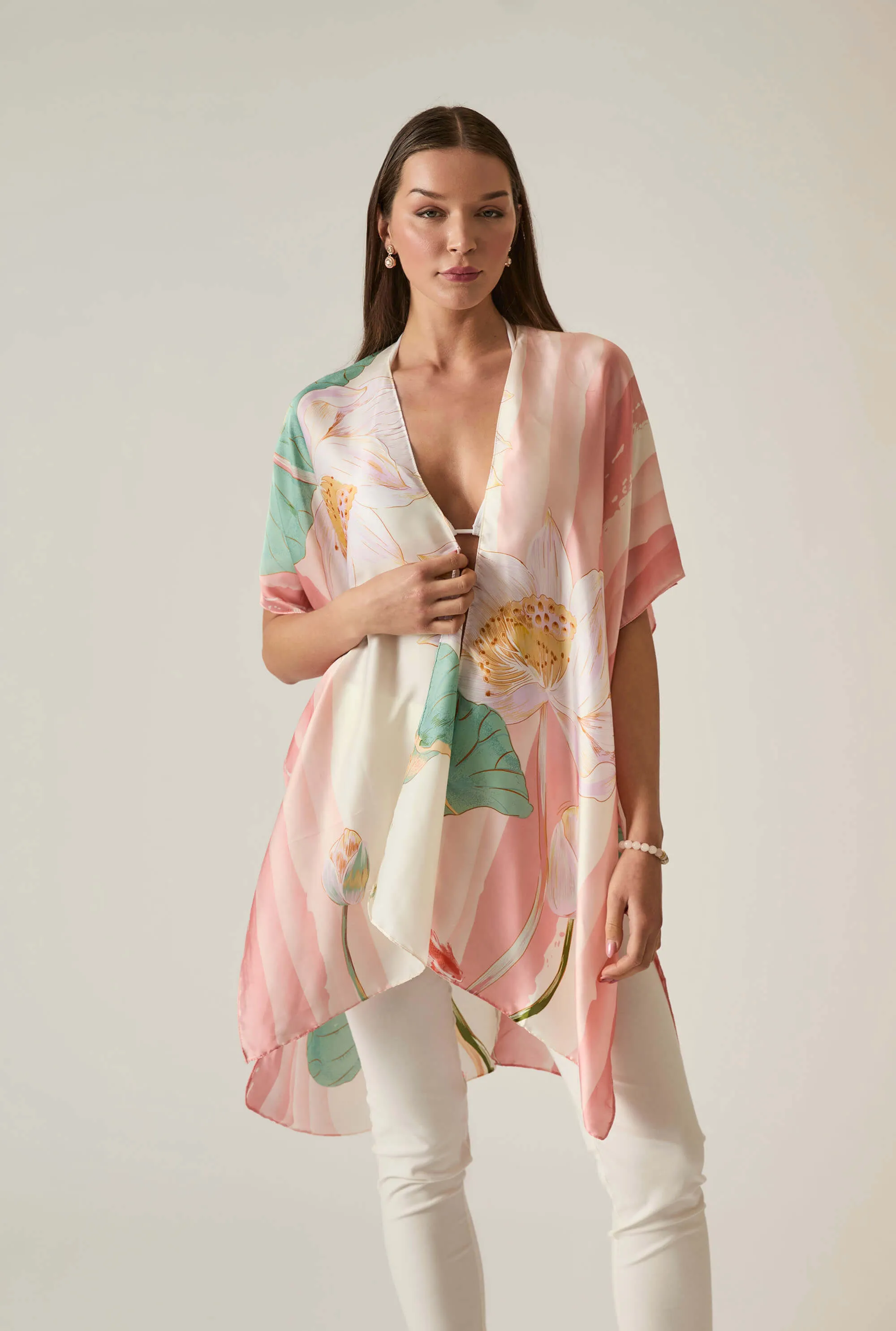 Floral Peach Kaftan